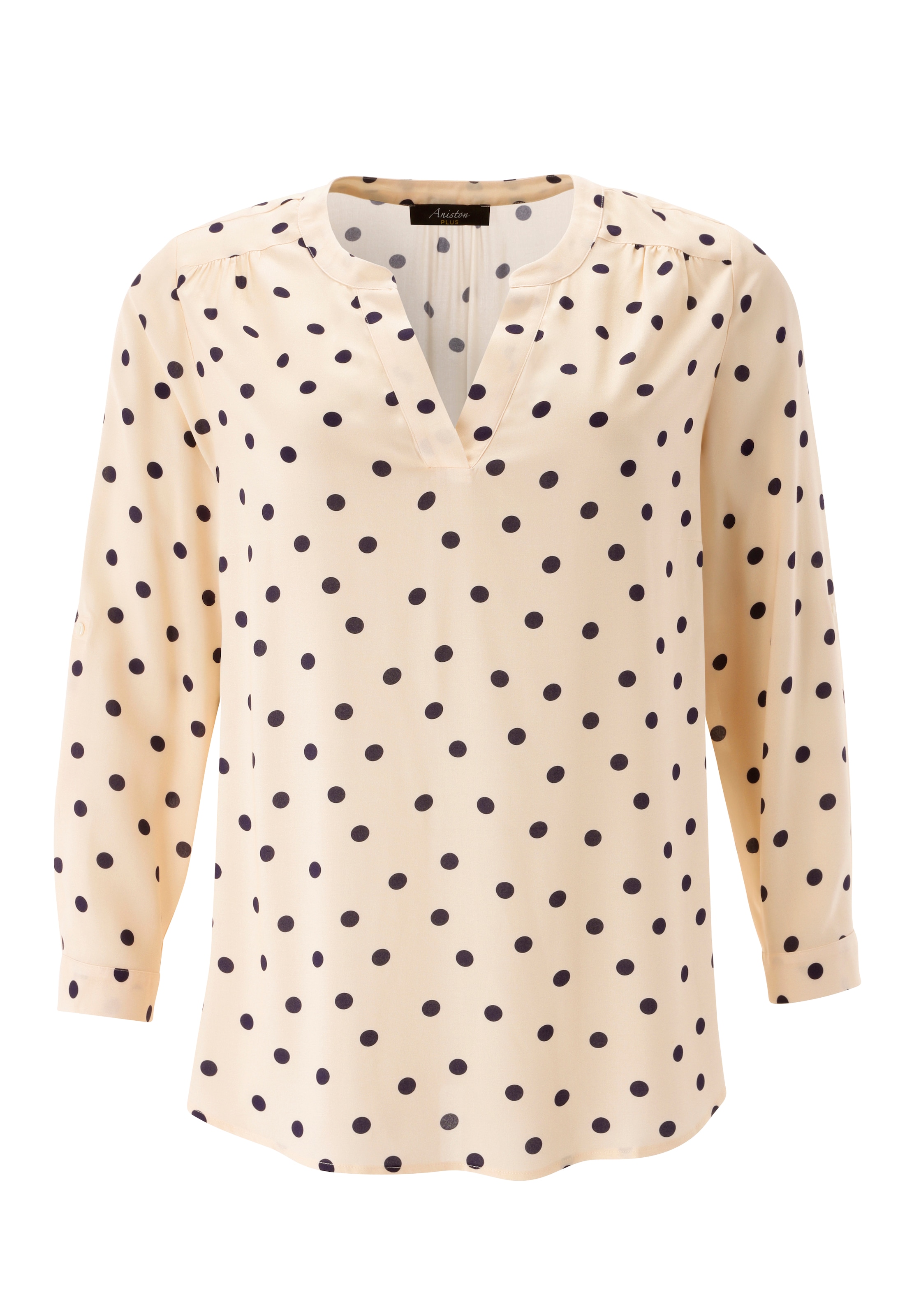Aniston PLUS Schlupfbluse in trendigem Pünktchendessin - NEUE KOLLEKTION