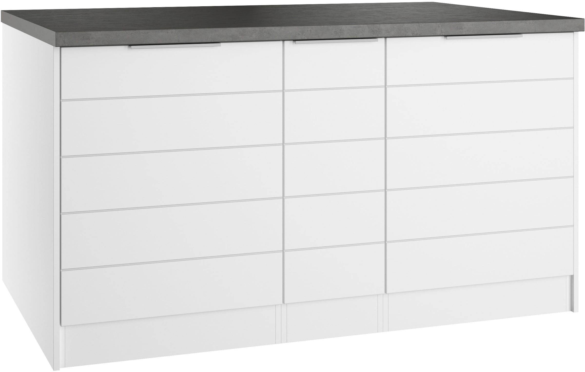 KOCHSTATION Kücheninsel »KS-Luhe, Breite 153 cm, mit Flaschenregal«, MDF-Fronten, Arbeitsplatte 38mm stark