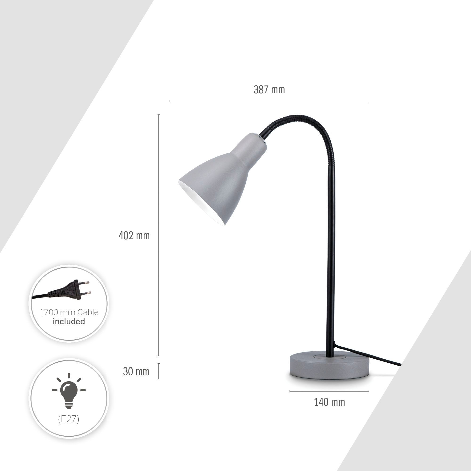 Paco Home Tischleuchte »WILHELM« E27 mit kompatiblen Dimmer und Leuchtmittel