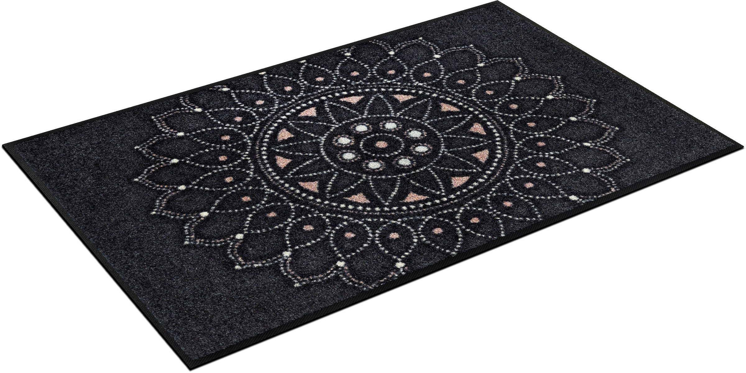 wash+dry by Kleen-Tex Fußmatte »Purnima«, rechteckig, 7 mm Höhe, Schmutzfangmatte, Mandala Motiv, rutschhemmend, waschbar