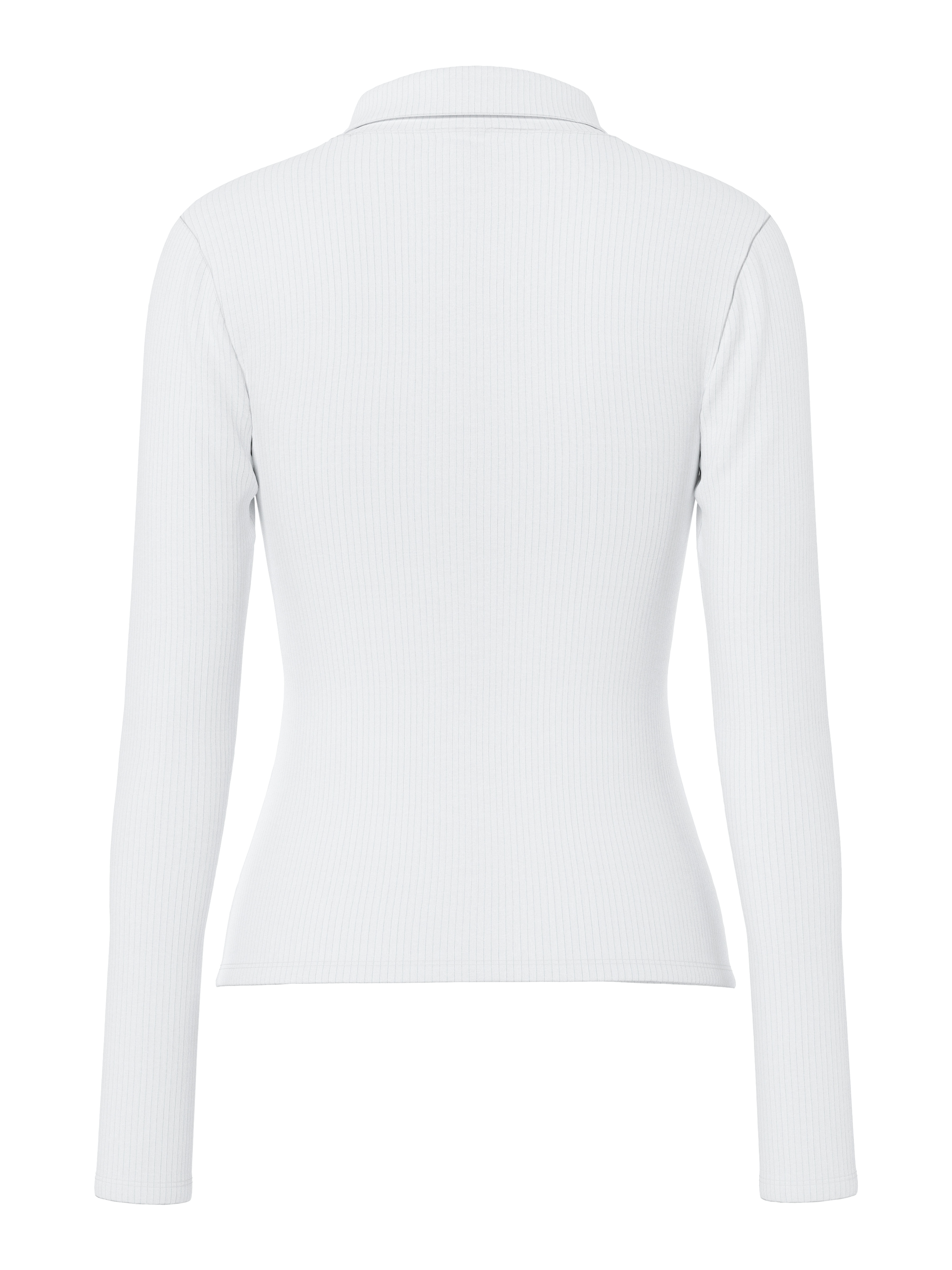 pieces Langarm-Poloshirt »PCKITTE LS POLO TOP JRS NOOS« mit gerippter Struktur