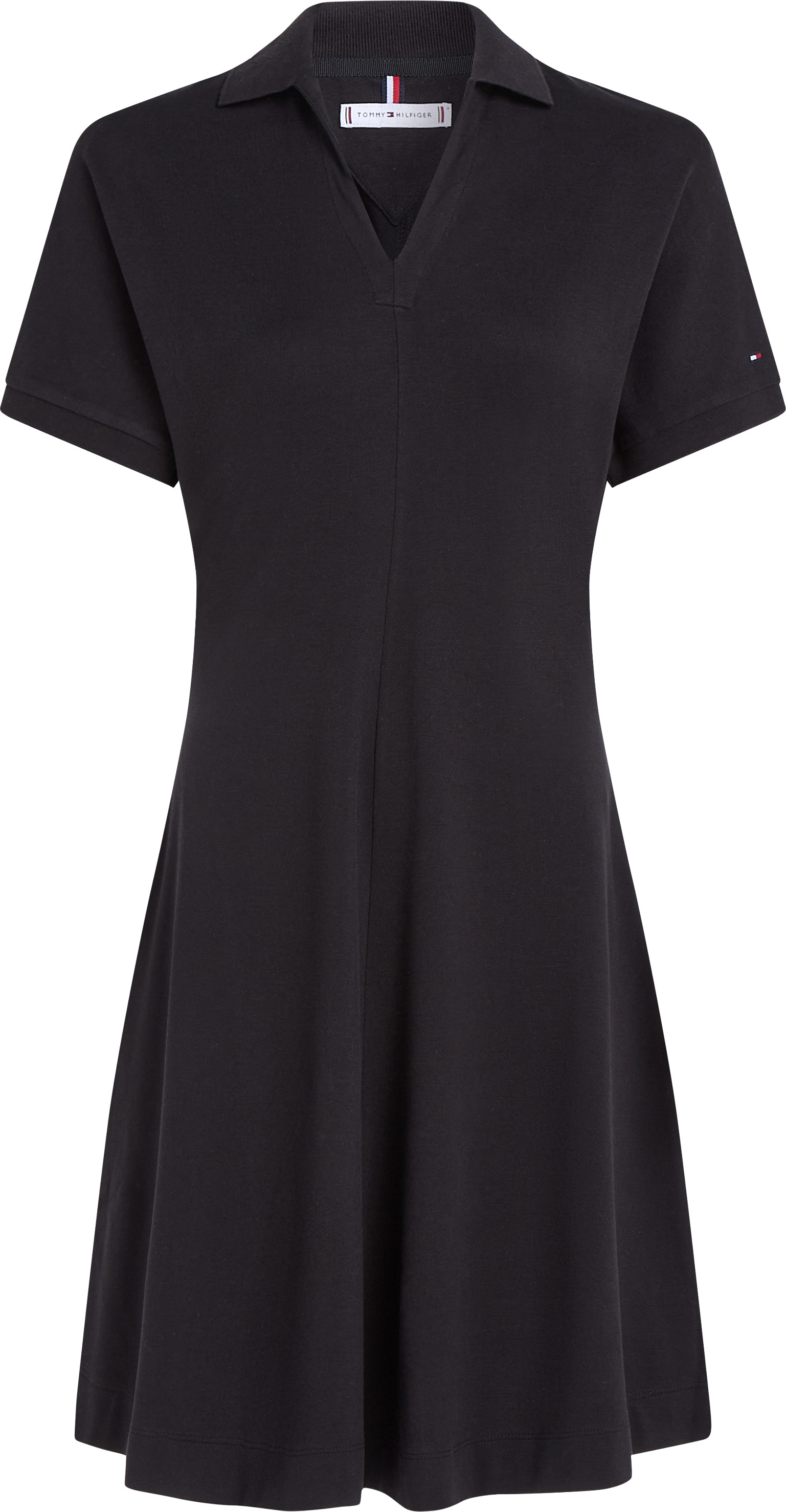 Tommy Hilfiger Polokleid »LYOCELL OPEN-NK F&F POLO DRESS«, mit angeschnittenen Ärmeln, in kniefreier Länge