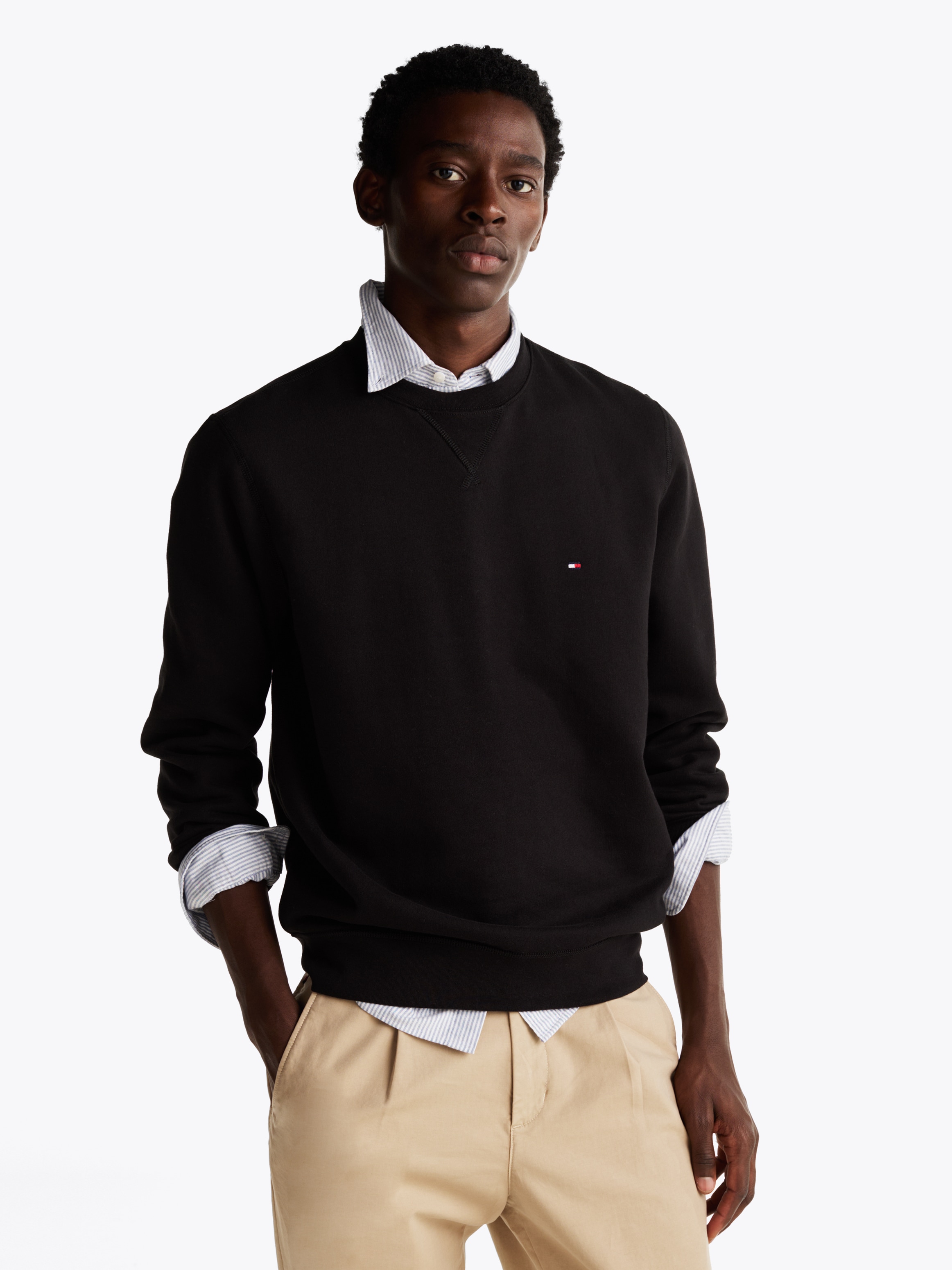 Tommy Hilfiger Sweatshirt »ESSENTIAL FLEECE CREWNECK«, mit Tommy Hilfiger Logostickerei