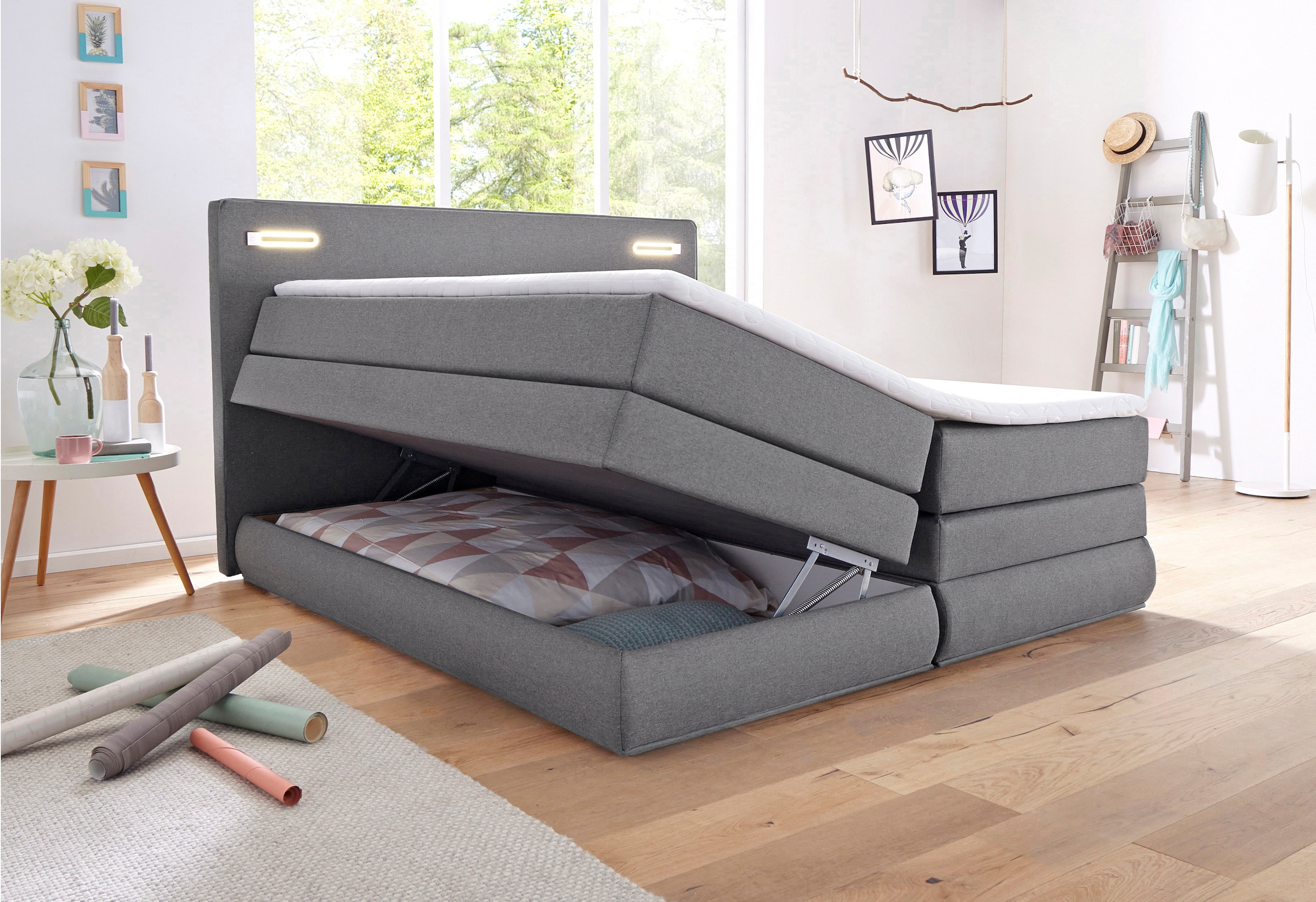 COLLECTION AB »Ninoni« inkl. Bettkasten, Topper und wahlweise mit LED-Beleuchtung