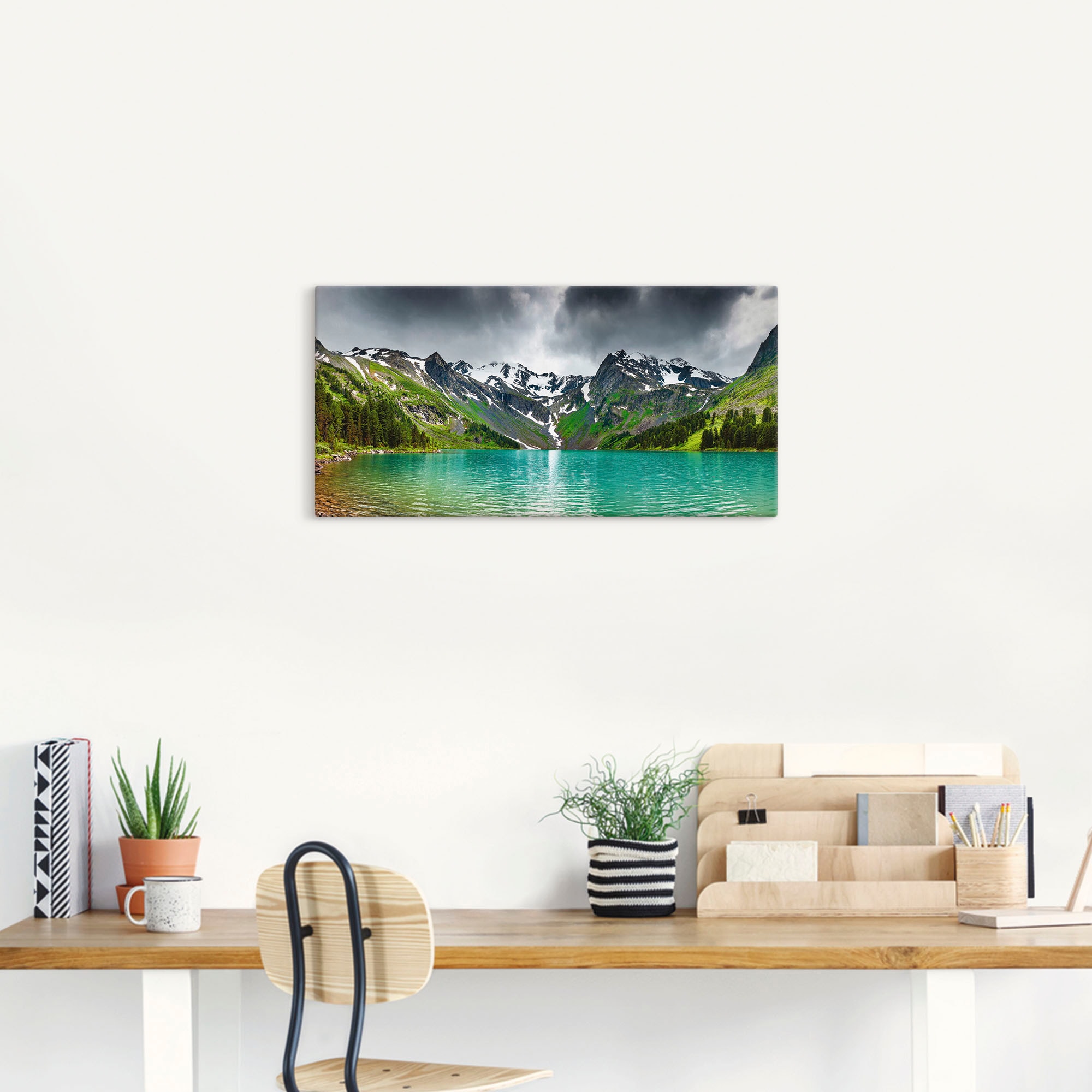 Artland Wandbild »Bergsee«, Berge, (1 St.), als Alubild, Outdoorbild, Leinwandbild, Poster in verschied. Größen