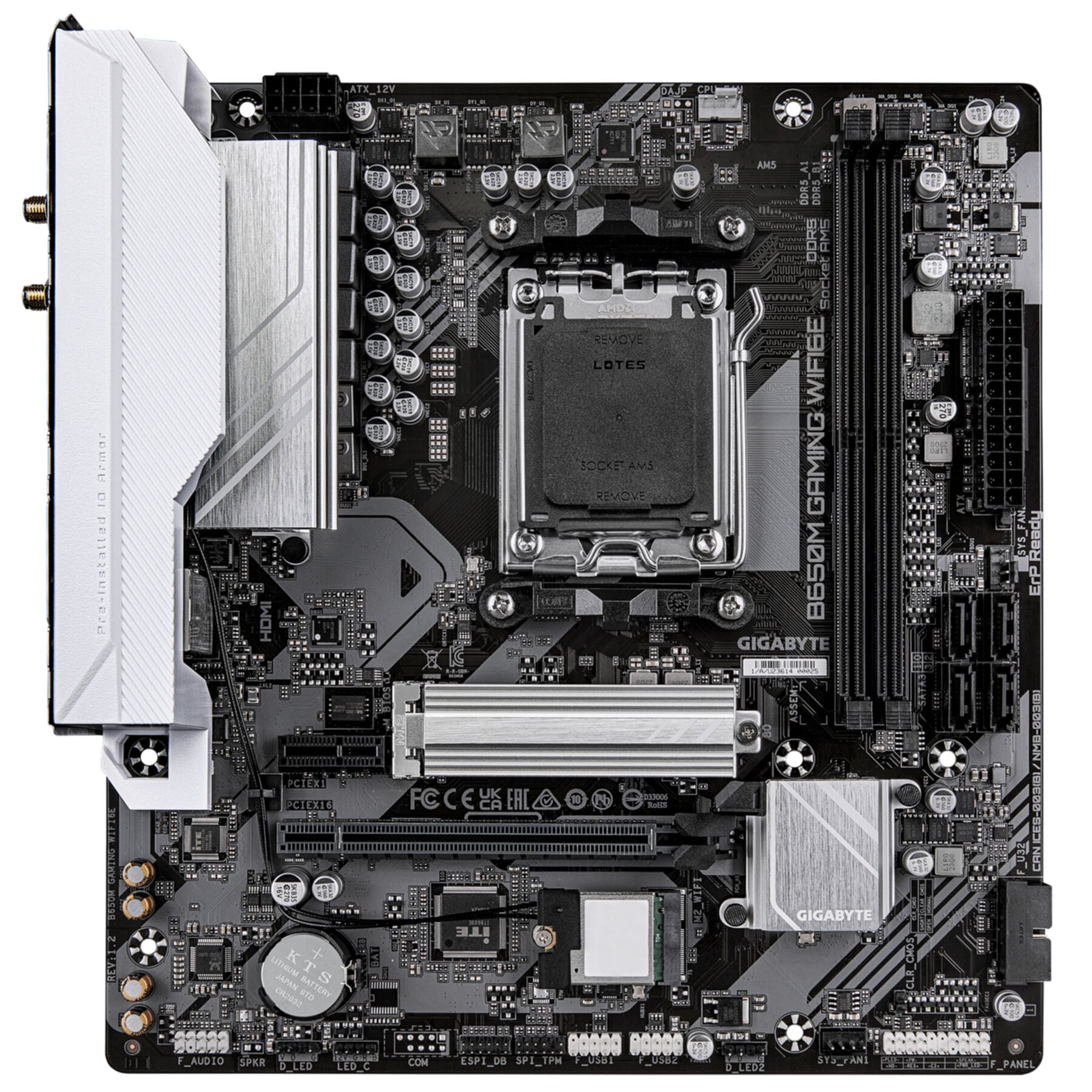 Gigabyte Mainboard »B650M GAMING WIFI6E Mainboard - AMD Ryzen 9000 Serie CPUs, 5+2+2 Phase«