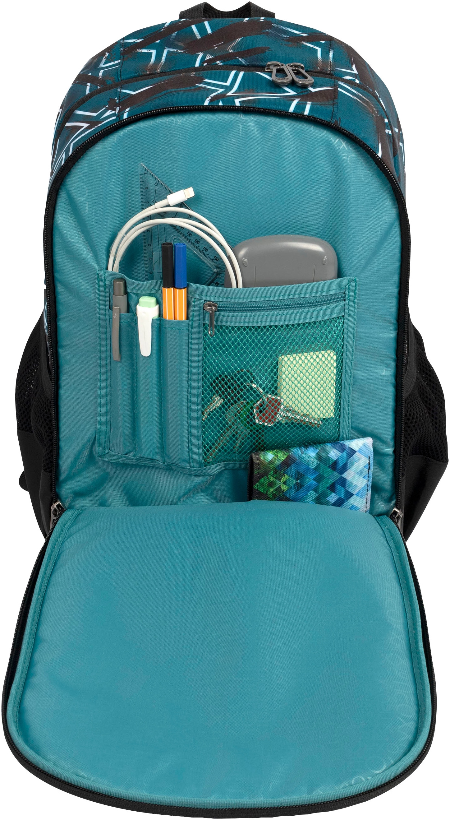 neoxx Schulrucksack »Flow, Flash Yourself«, teilweise aus recyceltem Material