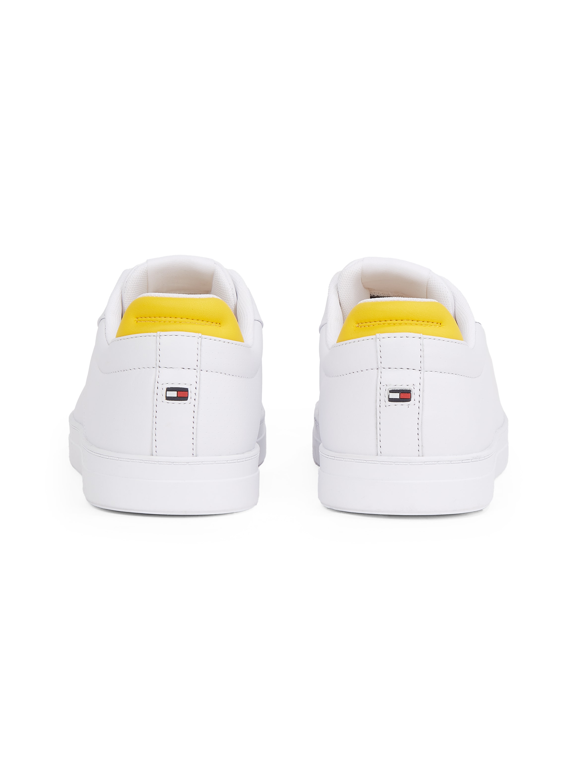Tommy Hilfiger Sneaker »ICON COURT PINPERF LTH«, Freizeitschuh, Halbschuh, Schnürer mit weich gepolstertem Schaftrand