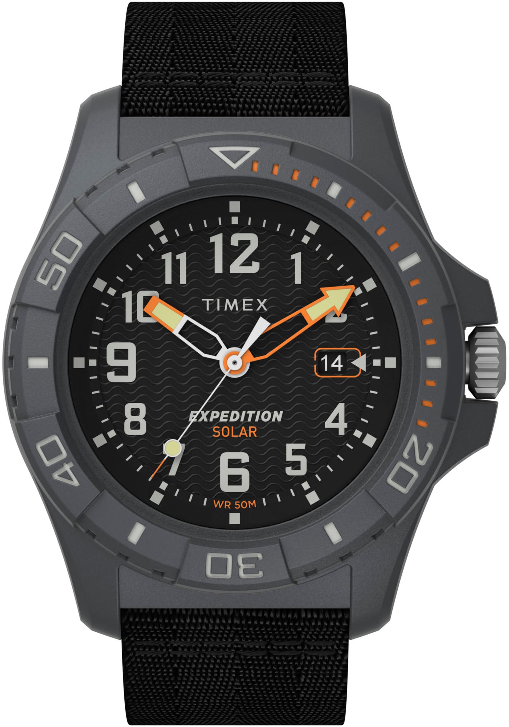 Timex Solaruhr »FREEDIVE«, Armbanduhr, Herrenuhr, Datum, Leuchtzeiger, Mineralglas, analog