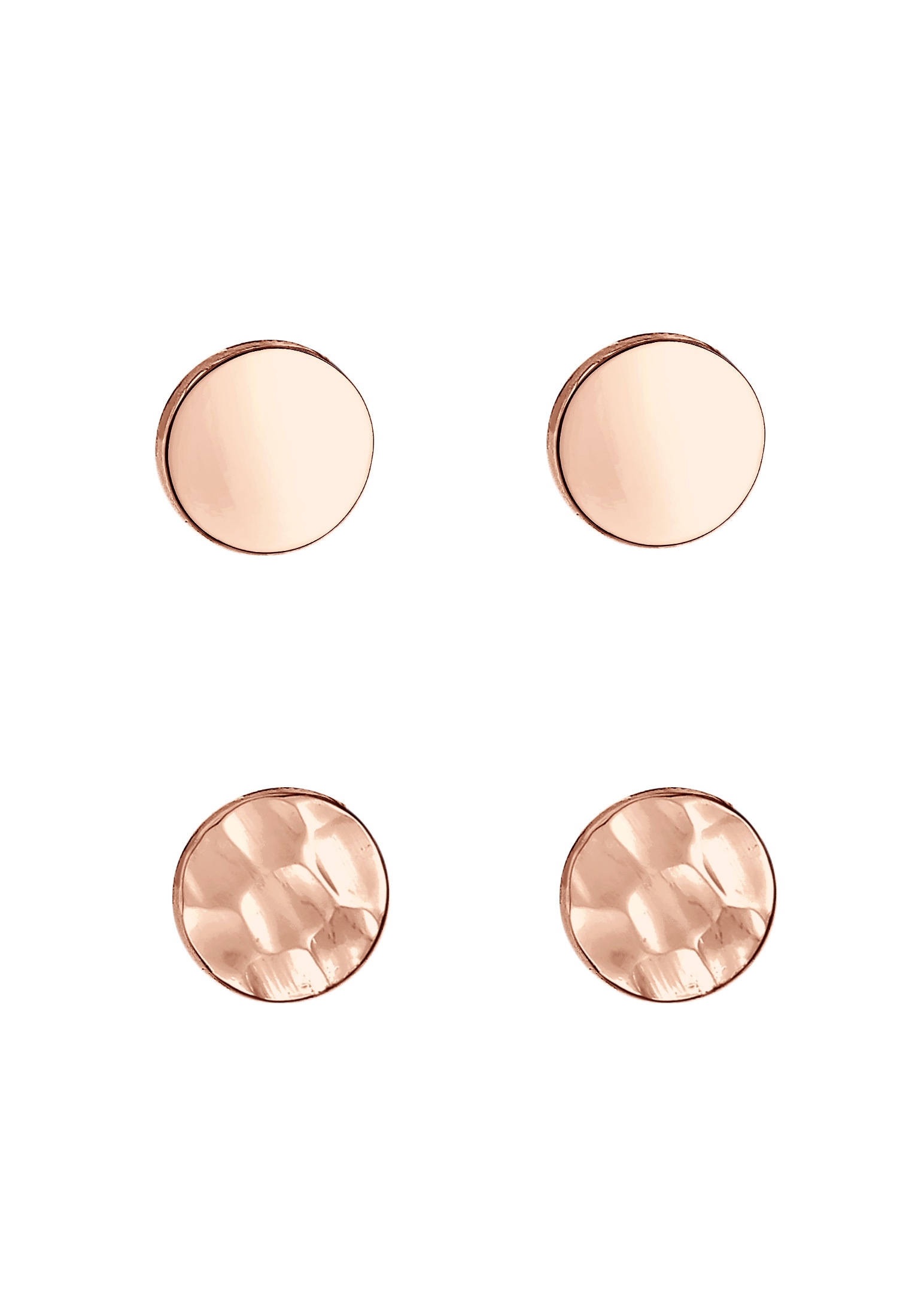 Elli Ohrstecker-Set »Ohrringe Set Geo Ohrstecker Gehämmert 925 Silber«