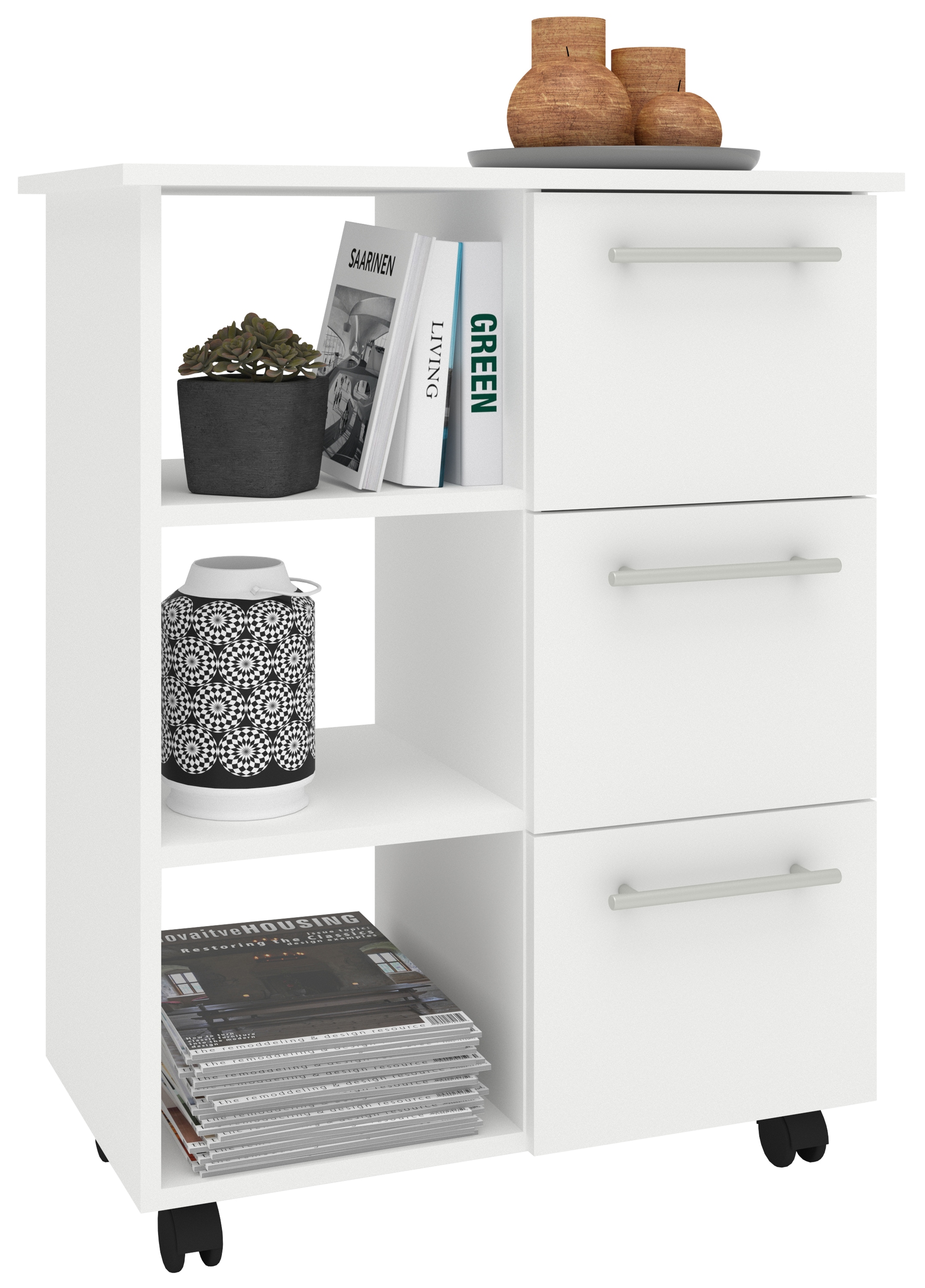 VCM Seitenschrank »Küchenwagen Servierwagen Rollwagen Rollen Esilo L«