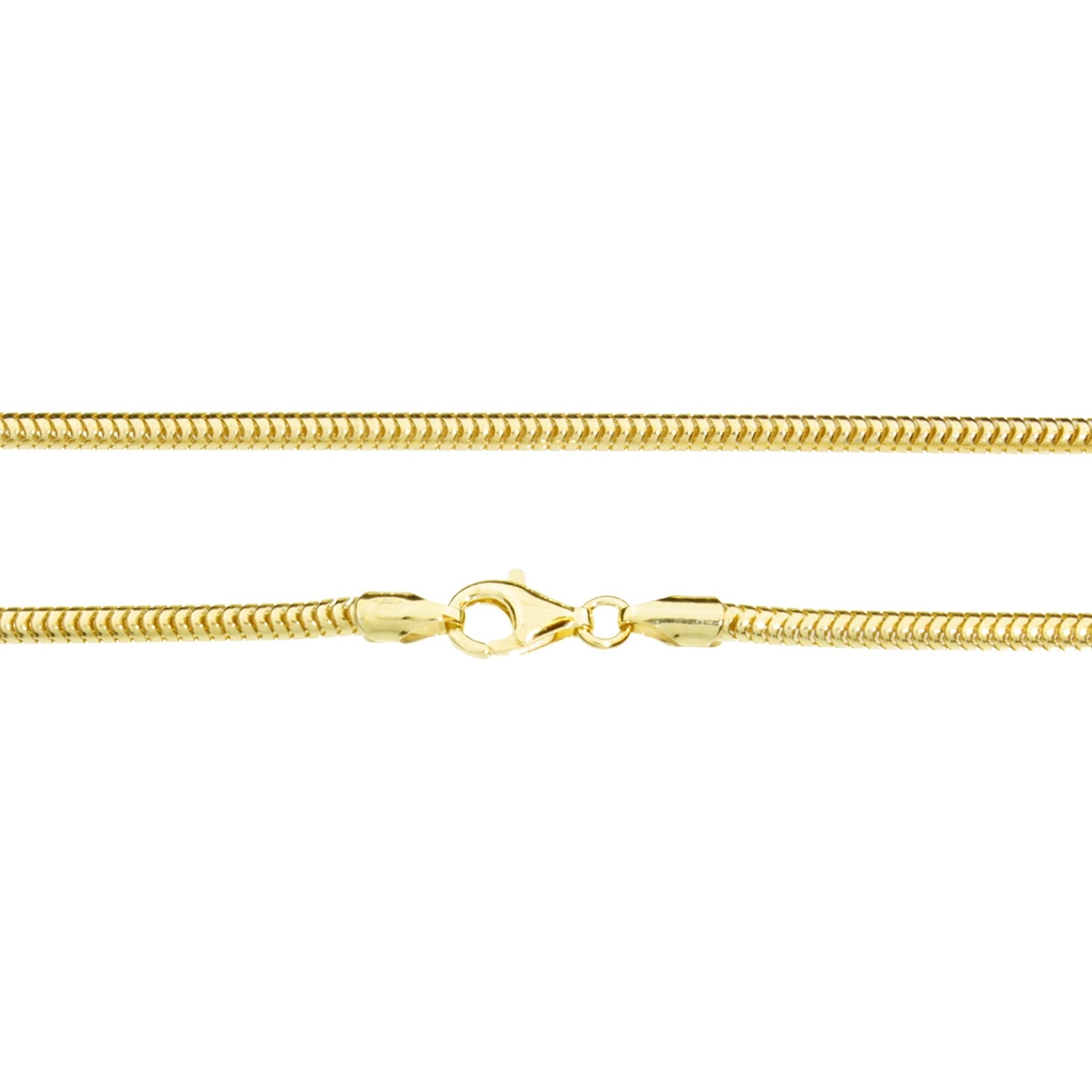 OSTSEE-SCHMUCK Silberkette »- Schlange 2,4 mm - Silber 925/000, vergoldet -,«