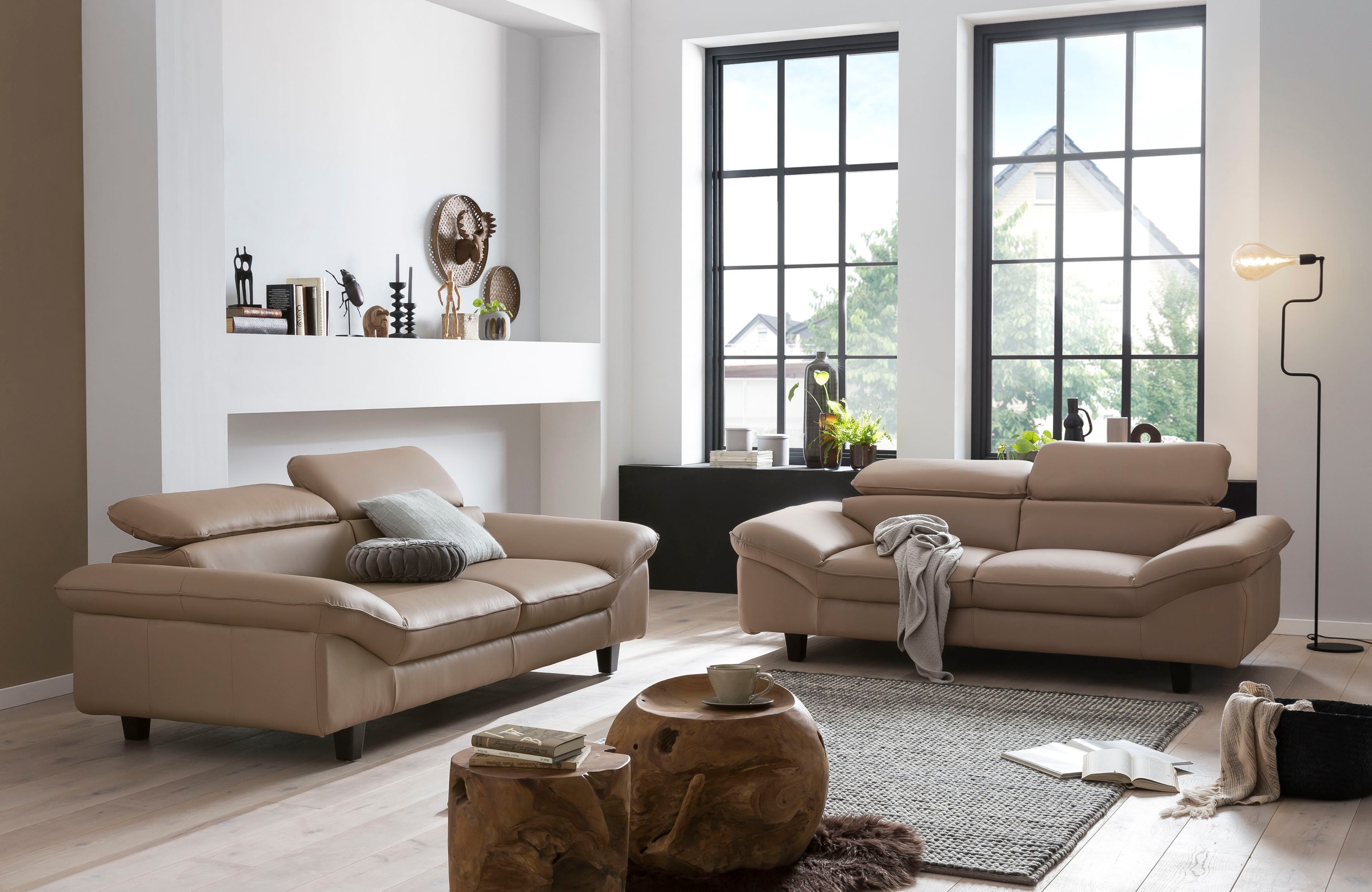 Home affaire 2-Sitzer »Pilot«, Big-Sofa mit Kopfteilverstellung