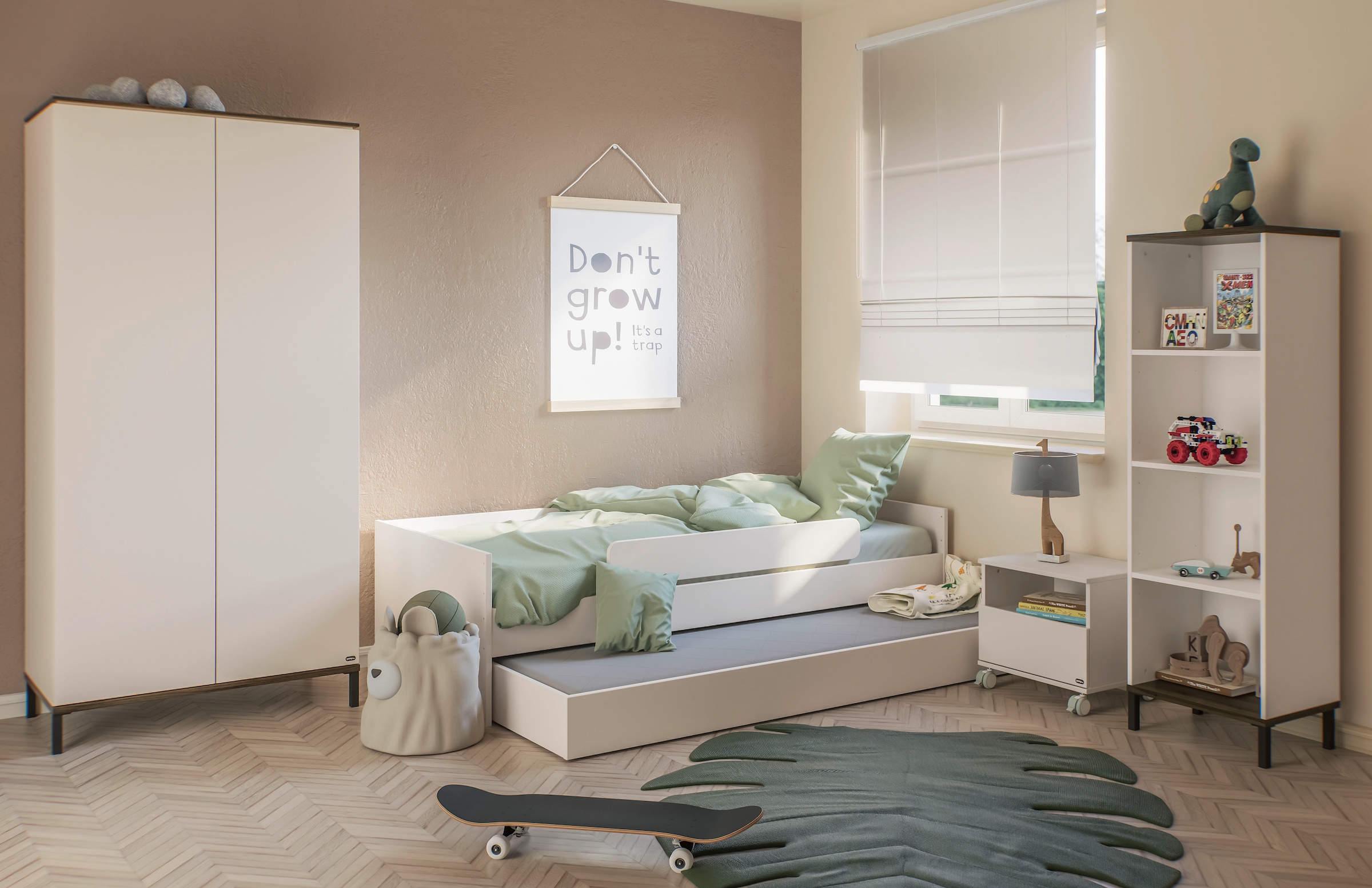 YUNY by PAIDI Kinderbett »LOVELY ALIV mit Bettkasten, Jugendliege« bietet extra Stauraum oder zweite Liegefläche, Kojenliege Off-White