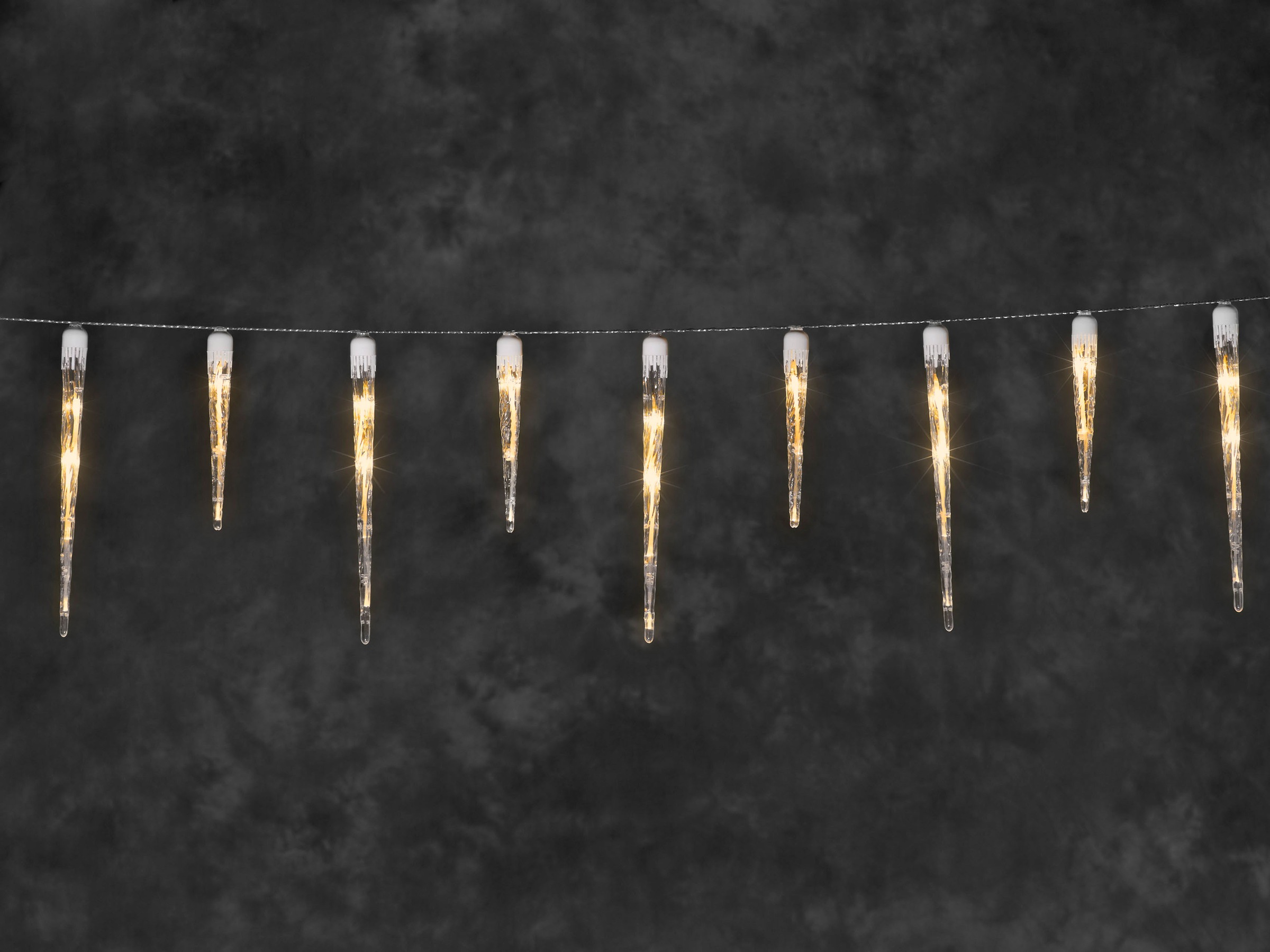 KONSTSMIDE LED-Lichtervorhang »Weihnachtsdeko Dioden Lichtervorhang, aussen«, LED Zapfen, 24 16 Eiszapfen kaufen St.-flammig, bequem 24 bernsteinfarbene