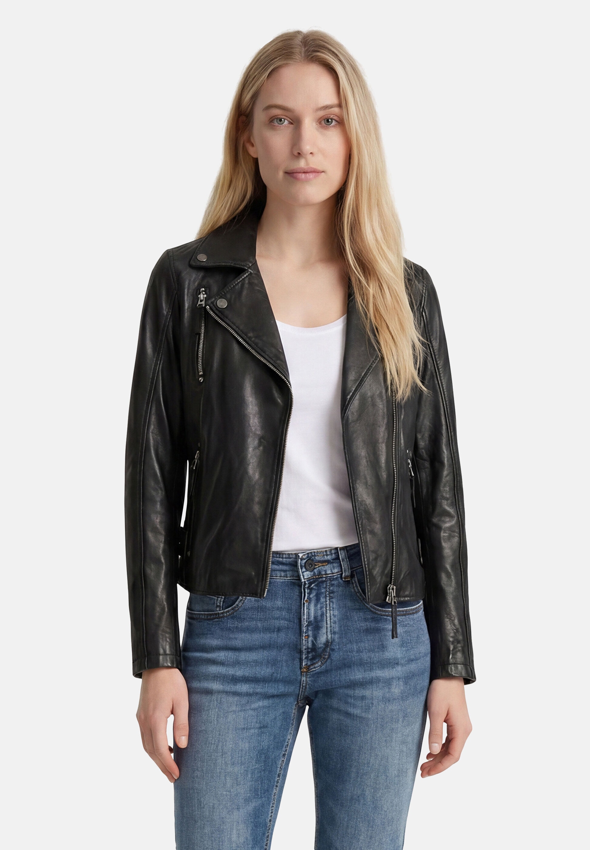 Apple of Eden Lederjacke »Apple of Eden Lederjacke« ohne Kapuze taillierte Schnittform