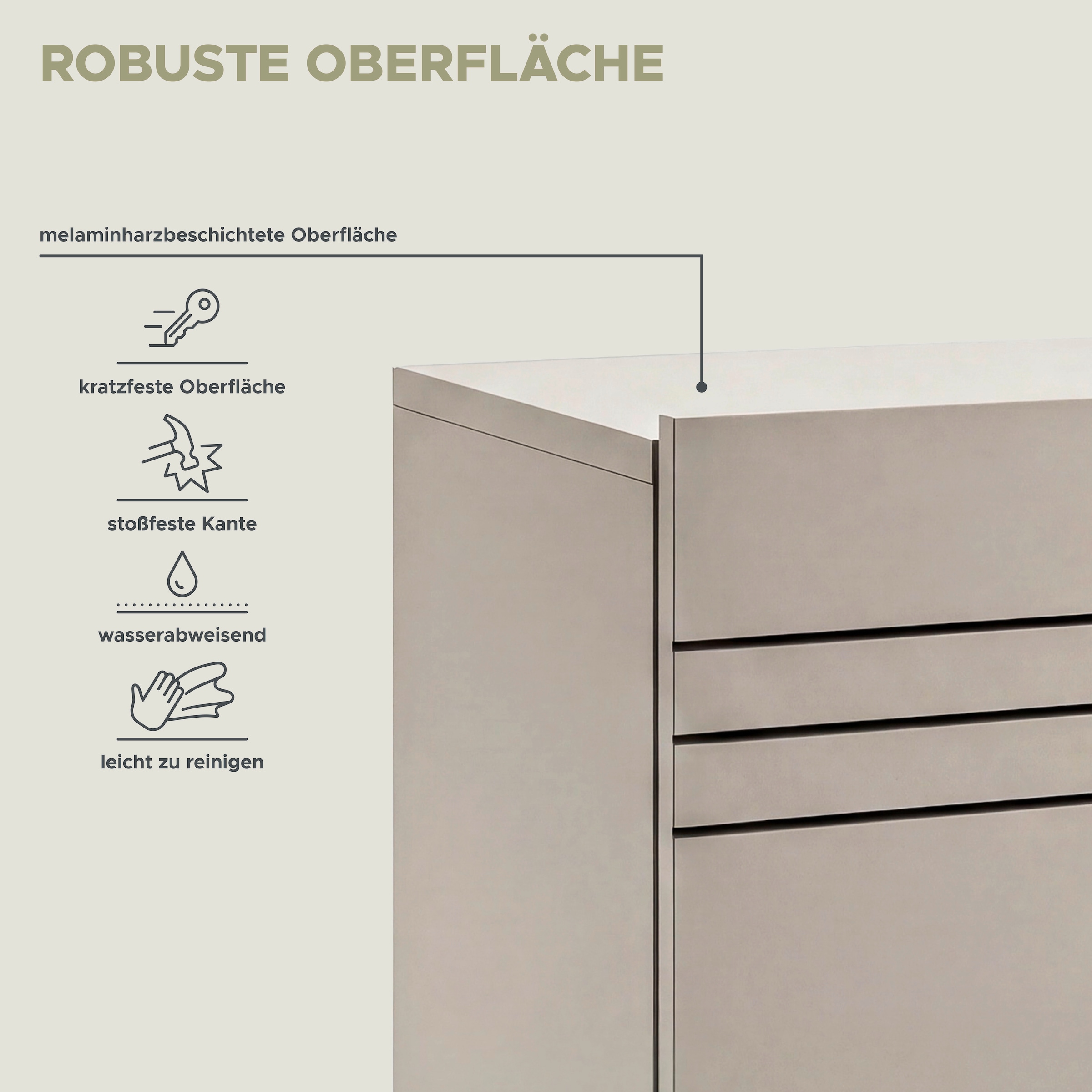 OTTO home Lowboard »SPIAGGIA, Breite 90cm, stehend & hängend montierbar, 2 Fächer,1 Klappe« TV-Möbel, TV-Schrank, TV-Lowboard, Mediaboard