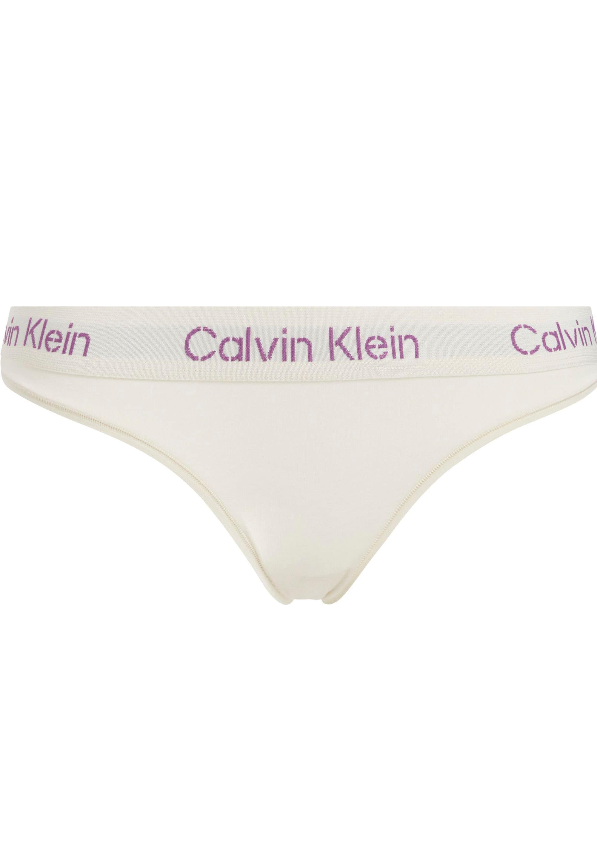 Calvin Klein T-String »THONG«, mit CK-Logoschriftzug am Bund bei ♕