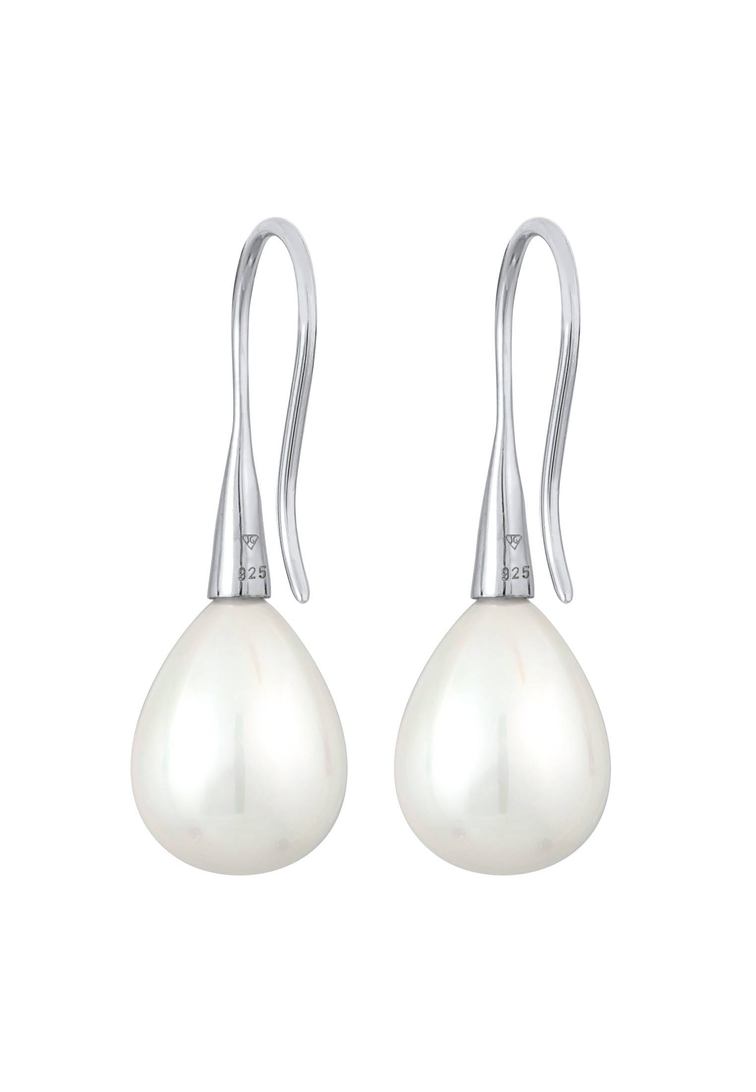 Nenalina Paar Ohrhänger »Ohrringe Muschelkernperle Tropfen Ohrhänger 925 Silbe«