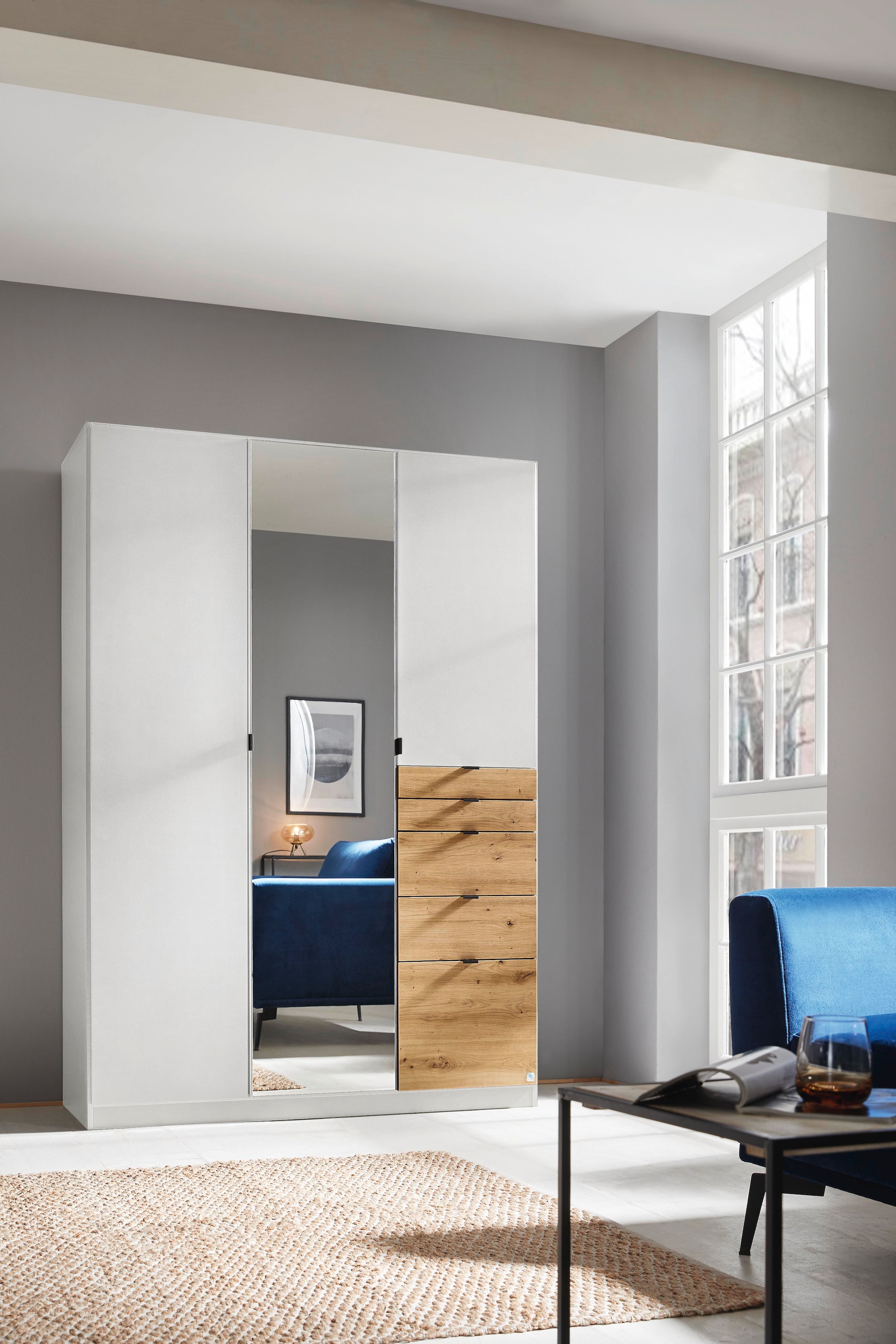 rauch Drehtürenschrank »Kleiderschrank Schrank Garderobe Wäscheschrank Ankleide ONTARIO« Breiten 136/181 cm, 