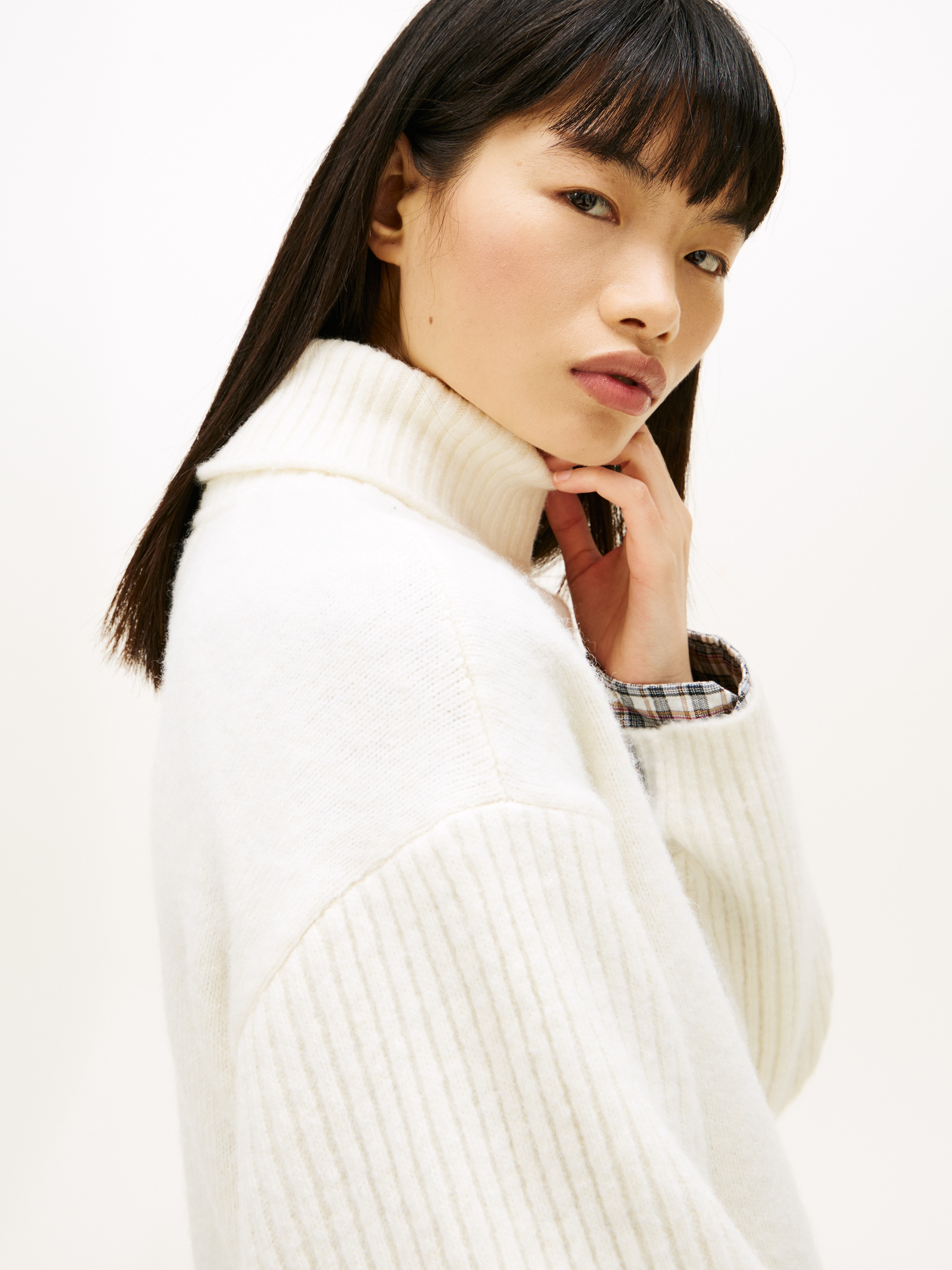 Tommy Jeans Strickkleid »TJW TURTLENECK FLAG DRESS EXT«