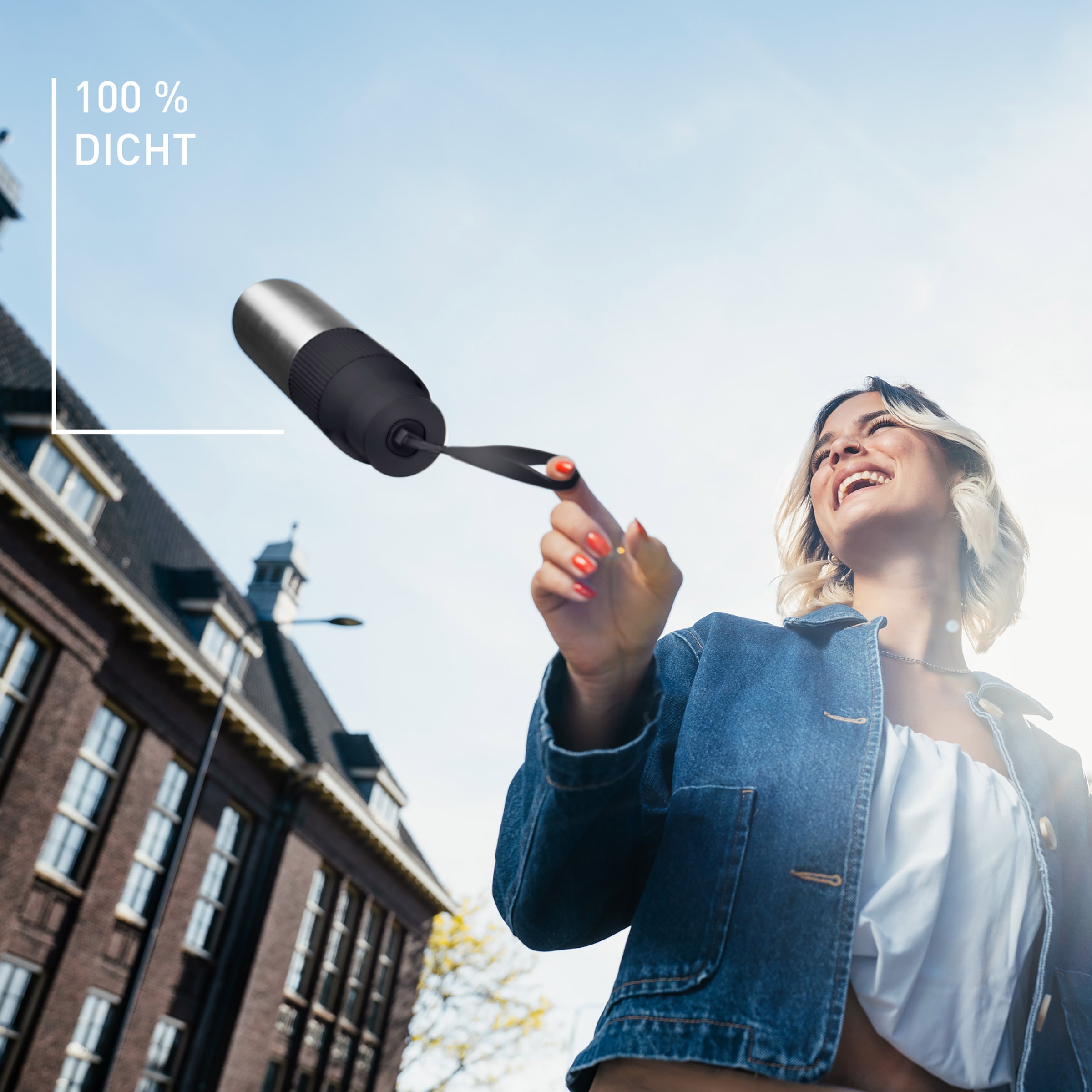 Emsa Isolierflasche »beYou Twist« mit integriertem Sieb und Trageband, 100% dicht, spülmaschinengeeignet