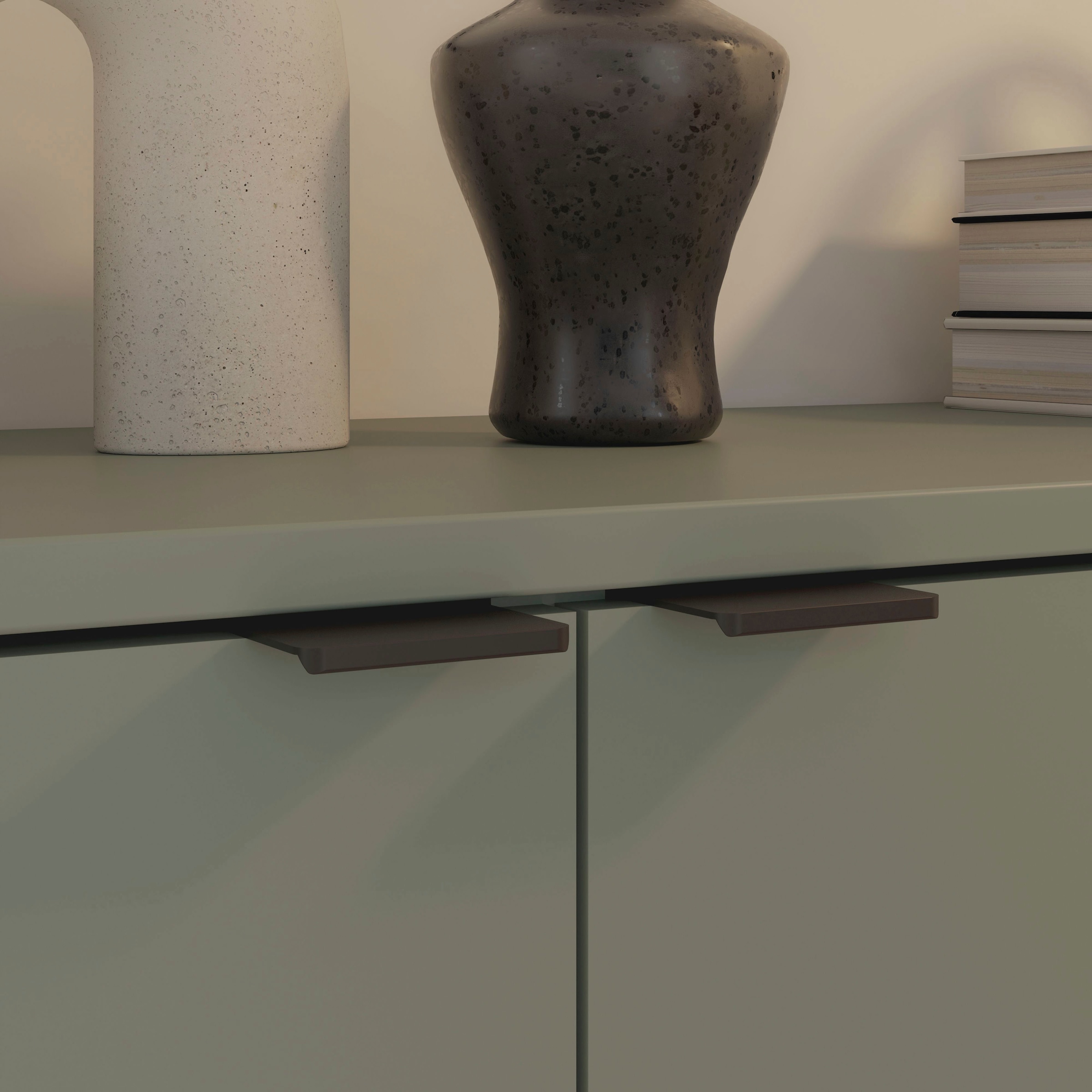 FORTE Sideboard »Ganymede«, Sideboard, Stauraum, Schublade; Metallgriffe, 4 Dekore, Breite 119,8cm