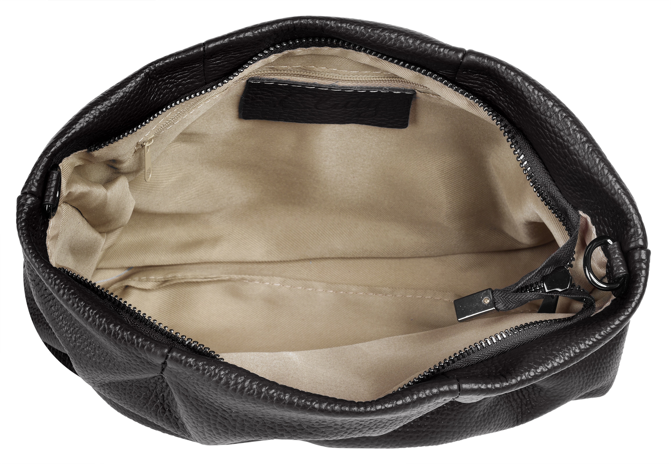 Cluty Umhängetasche, echt Leder, Made in Italy
