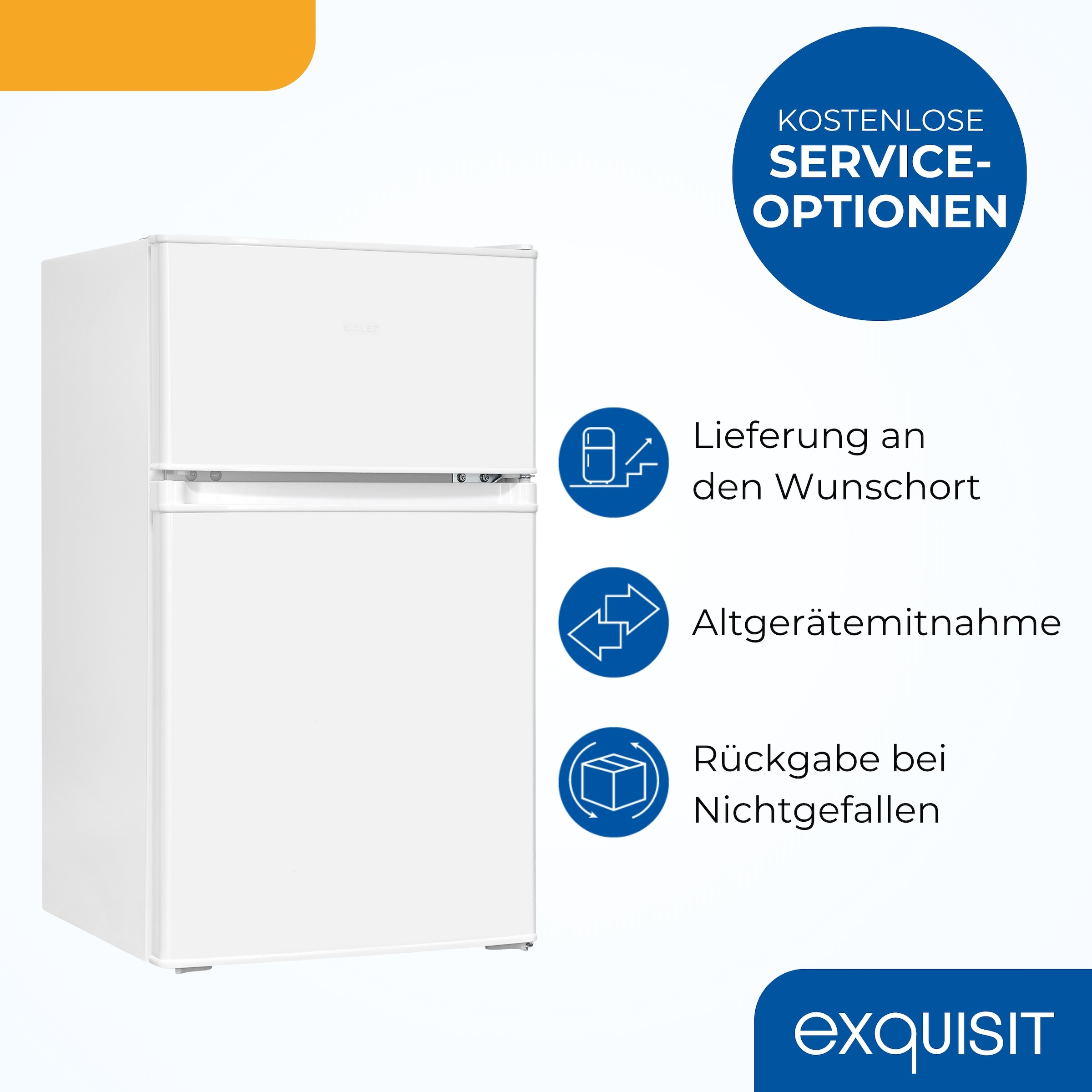 exquisit Kühl-/Gefrierkombination KGC90-30-E-040E weiss »KGC90-30-E-040E weiss« 85 cm hoch 47,5 cm breit