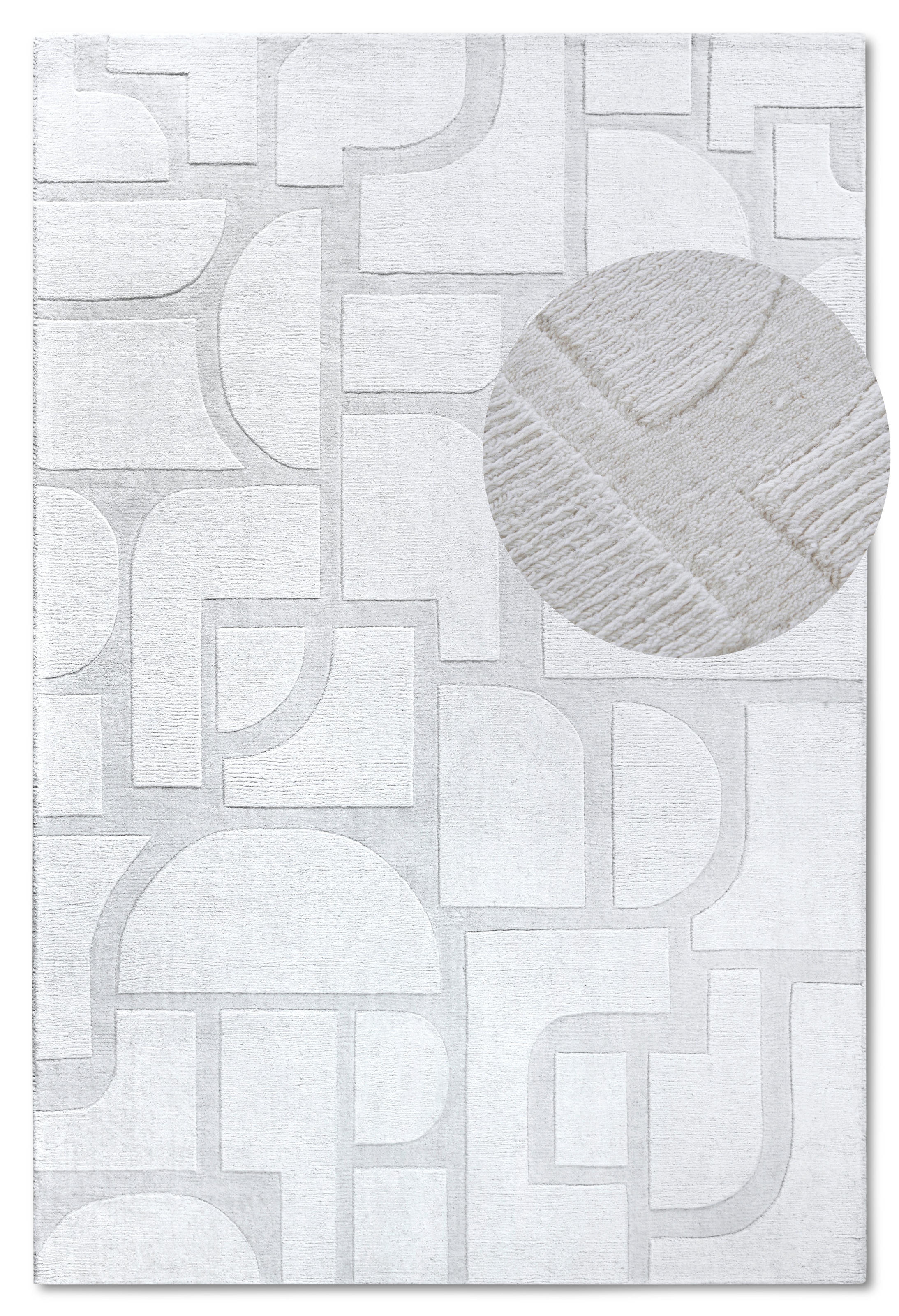 Villeroy & Boch Wollteppich »Alexis«, rechteckig, 10 mm Höhe, Handgewebt, Wolle, Natur, Wohnzimmer, Geometrie, Boho, Design