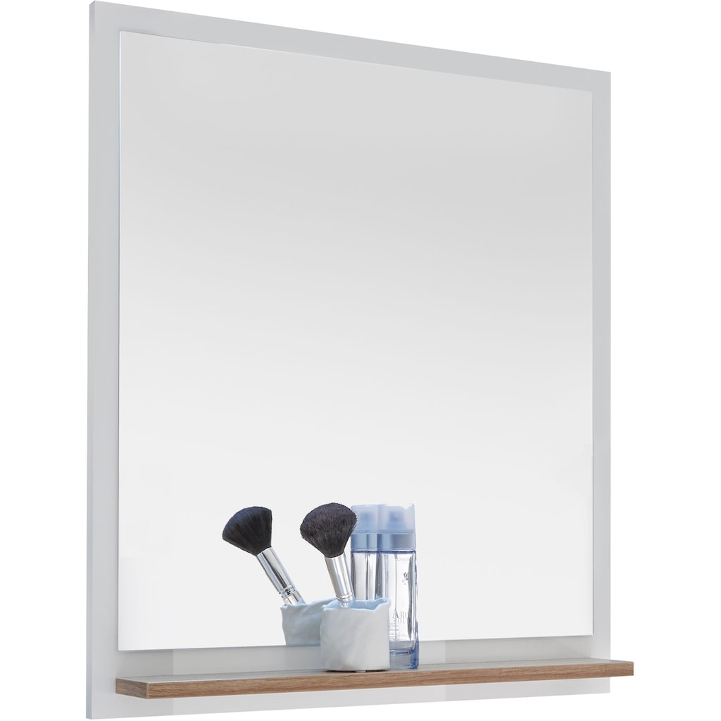 Saphir Badmöbel-Set »Quickset 2-teilig, Mineralmarmor-Waschtisch und LED-Spiegel«, (4 St.)