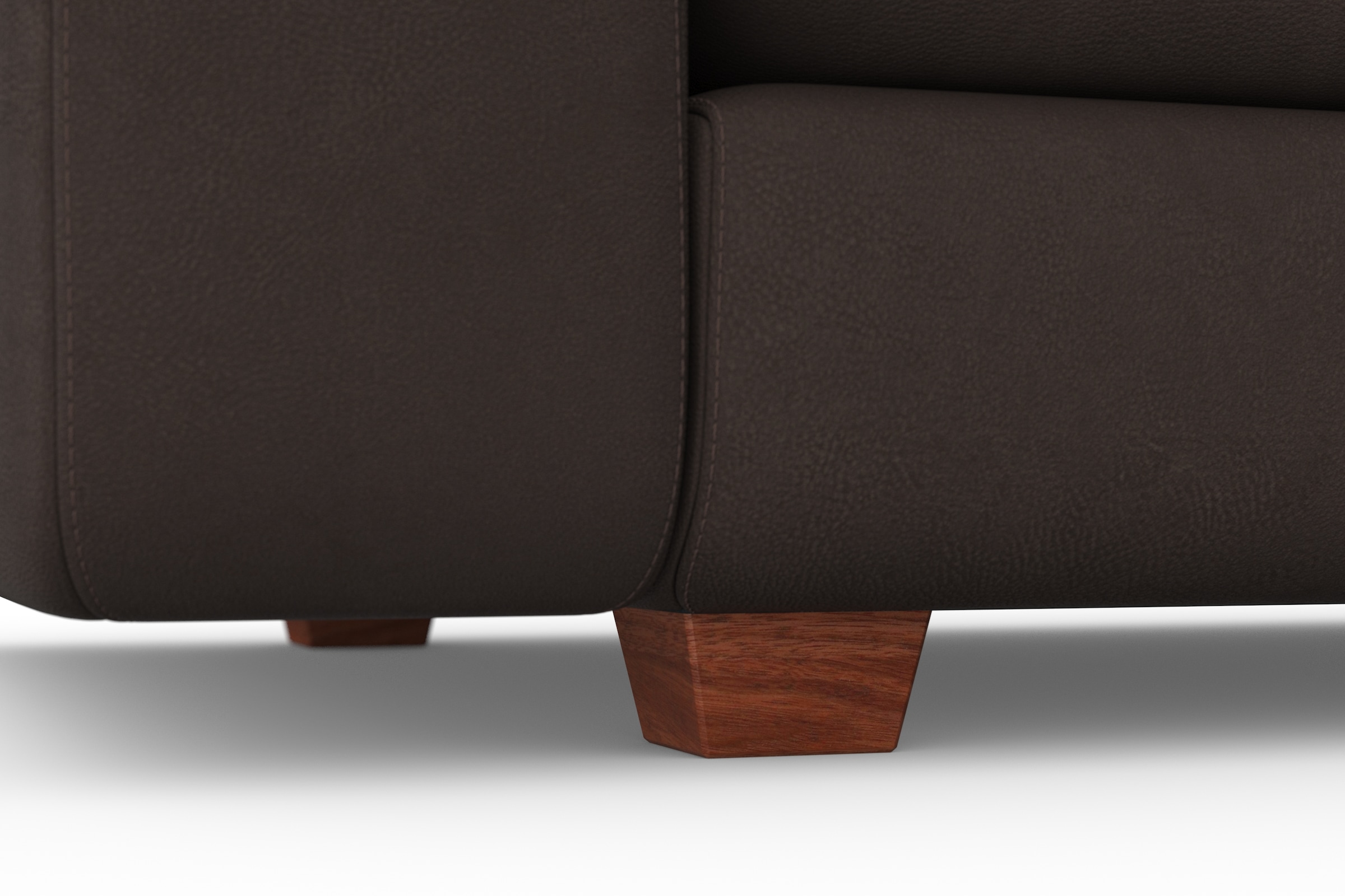 machalke® 2,5-Sitzer »valentino«, Ledertasche 191 cm, auf kaufen mit Breite Armlehnen, Füße GRATIS breiten mit Walnuss, Raten