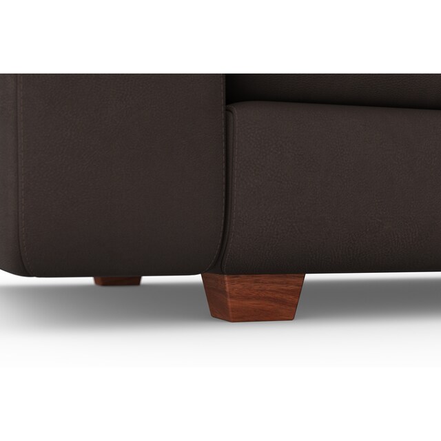 machalke® 2,5-Sitzer »valentino«, mit breiten Armlehnen, Füße Walnuss,  Breite 191 cm, mit GRATIS Ledertasche auf Raten kaufen