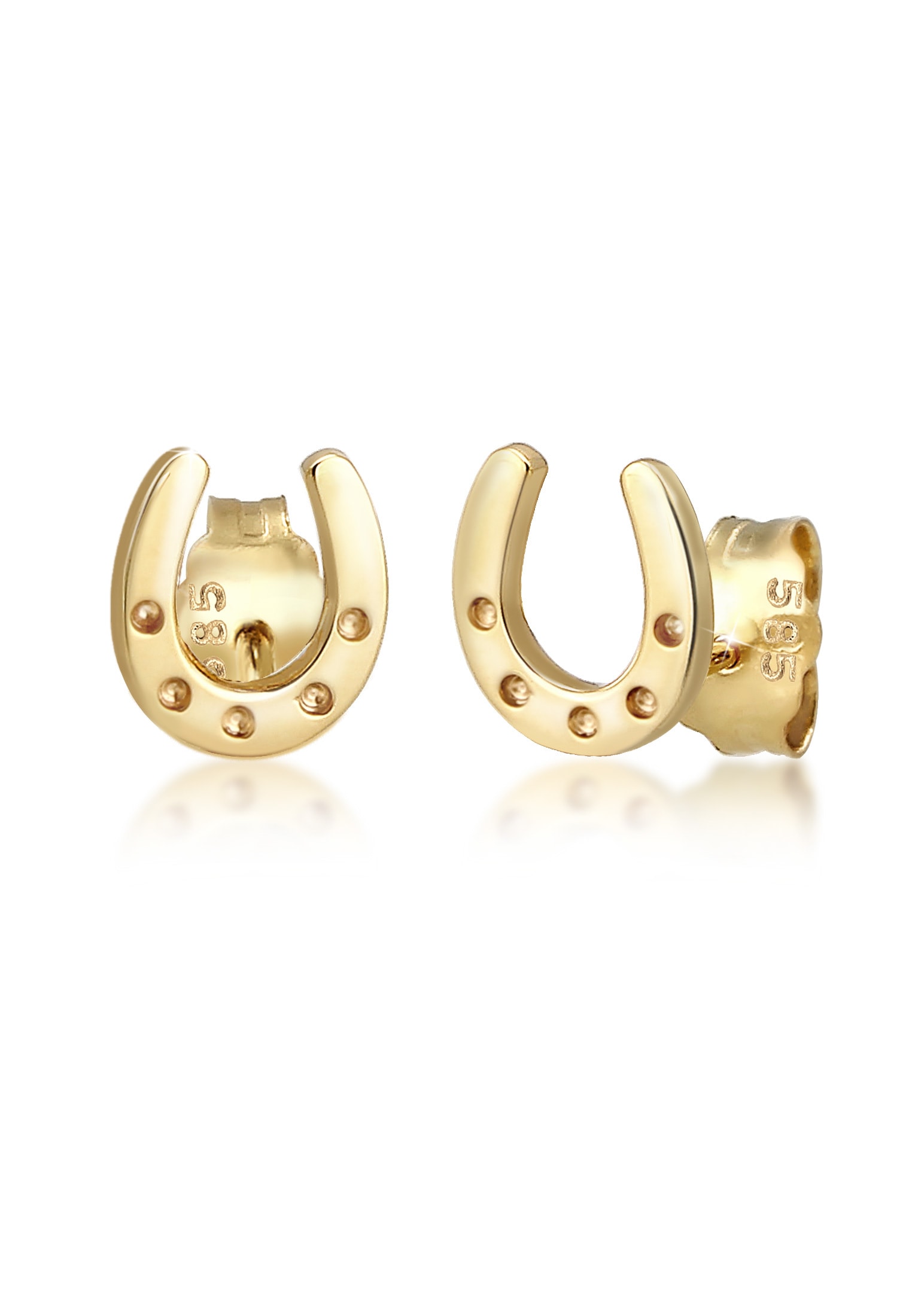 Elli Premium Paar Ohrstecker »Ohrringe Ohrstecker Hufeisen 585 Gelbgold«