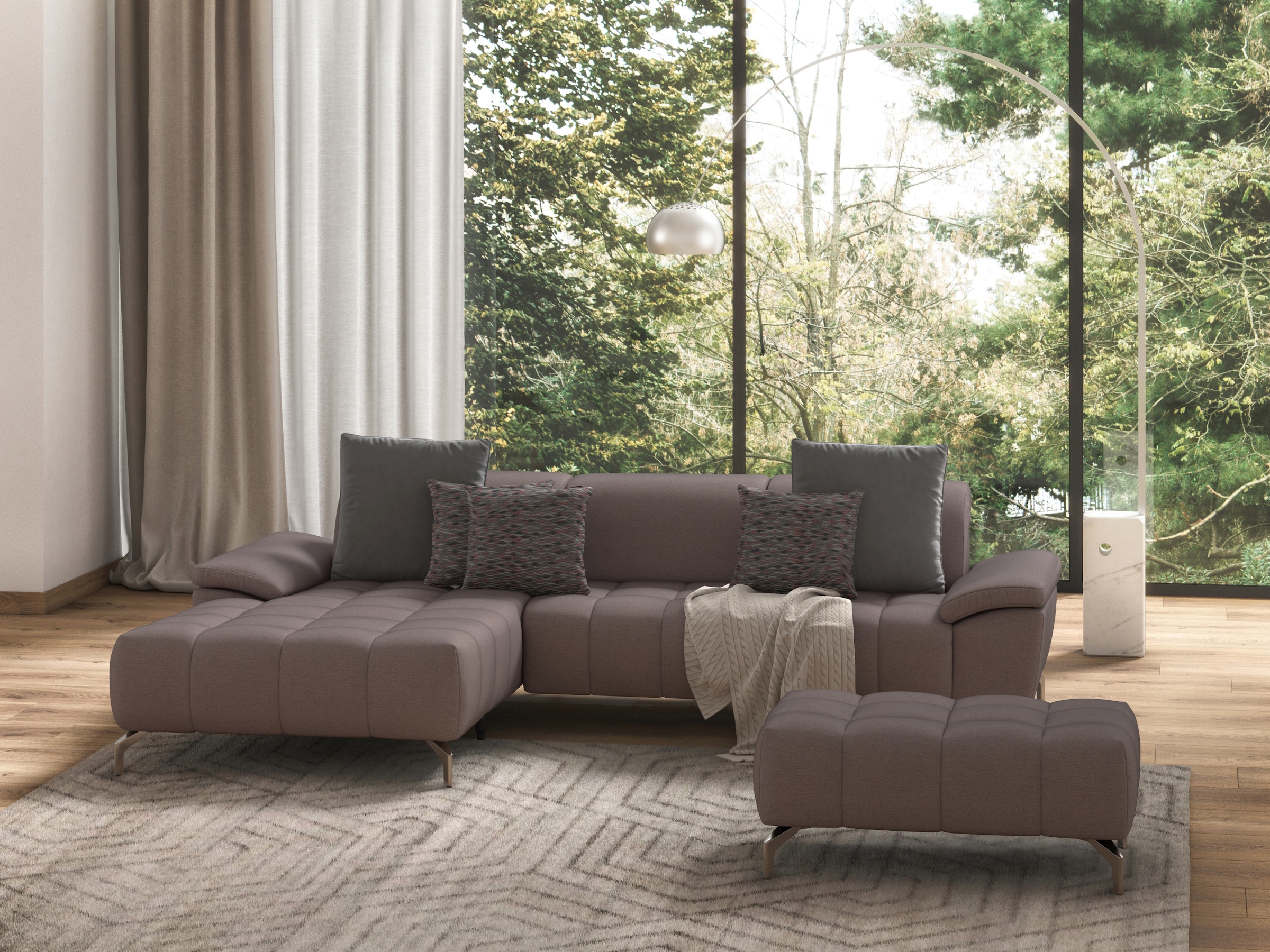 sit&more Hocker »Cool«, mit silberfarbenen Füßen