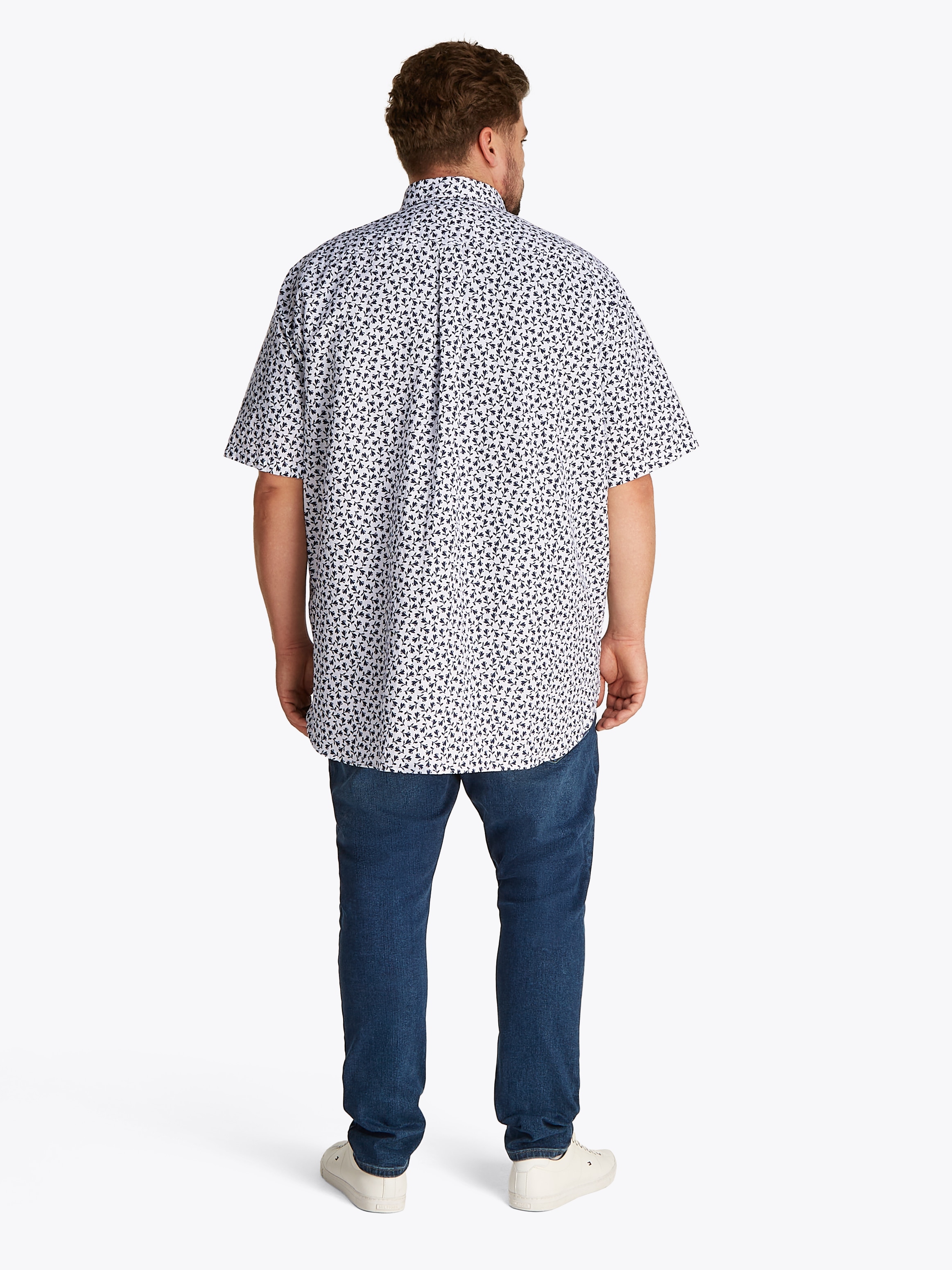 Tommy Hilfiger Big & Tall Kurzarmhemd »BT-LINEN BLEND MPRINT«, mit Allover-Print, Große Größen