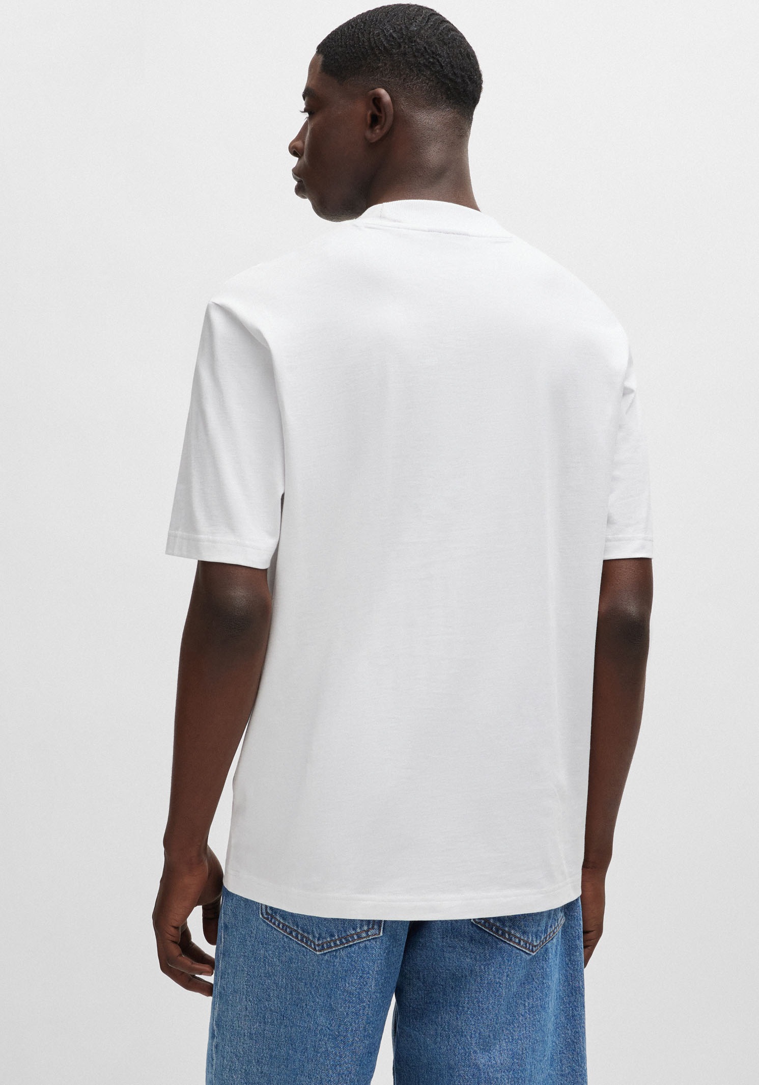 HUGO Blue T-Shirt »Nieros«, mit Logo-Patch