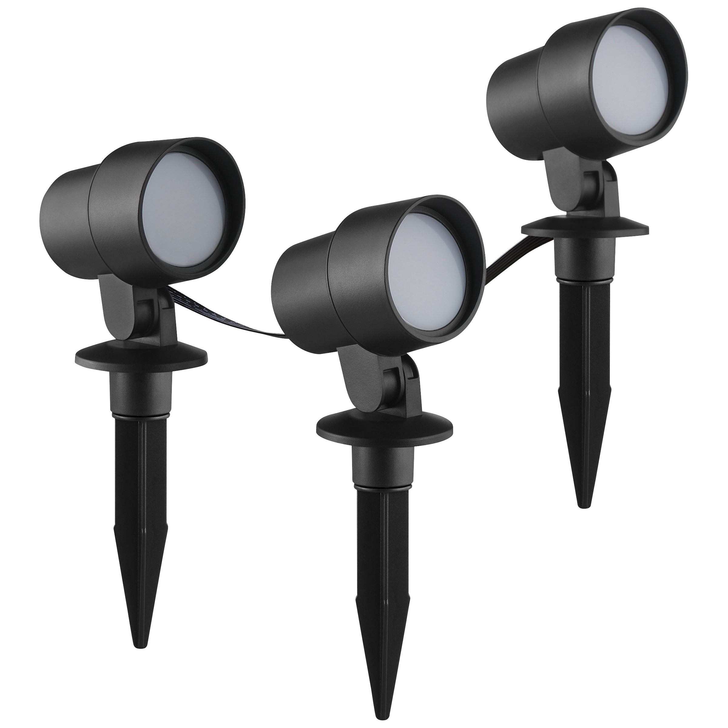 Brilliant LED Gartenleuchte »Kamara« LED-Modul 3 Stk. RGB | warmweiß - kaltweiß LED Gartenspieß Set, dimmbar, RGB, CCT, IP44, schwarz, App steuerbar