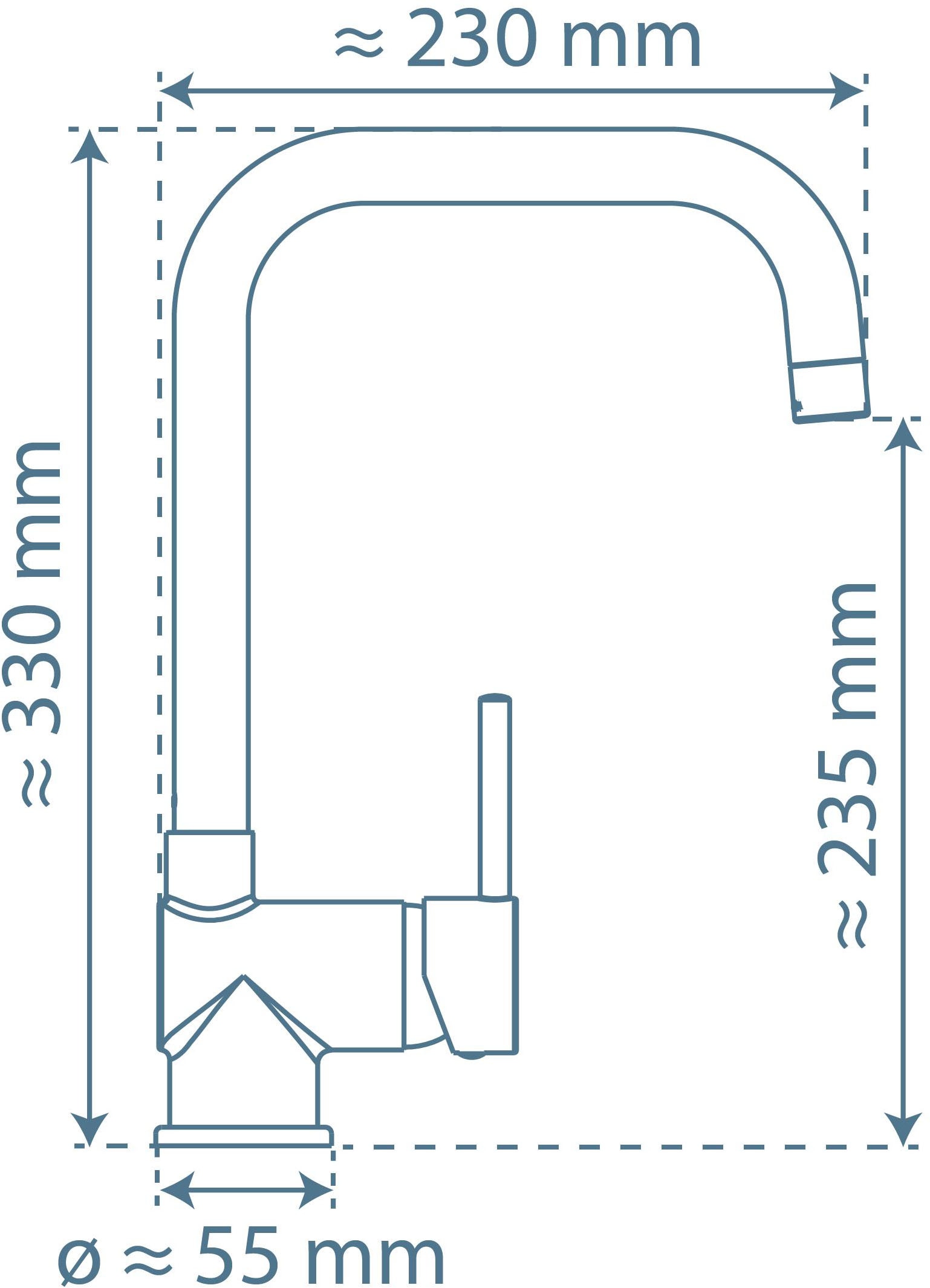 Schütte Spültischarmatur »YORK« praktische Cold-Start-Funktion zum Energiesparen, 360° schwenkbar