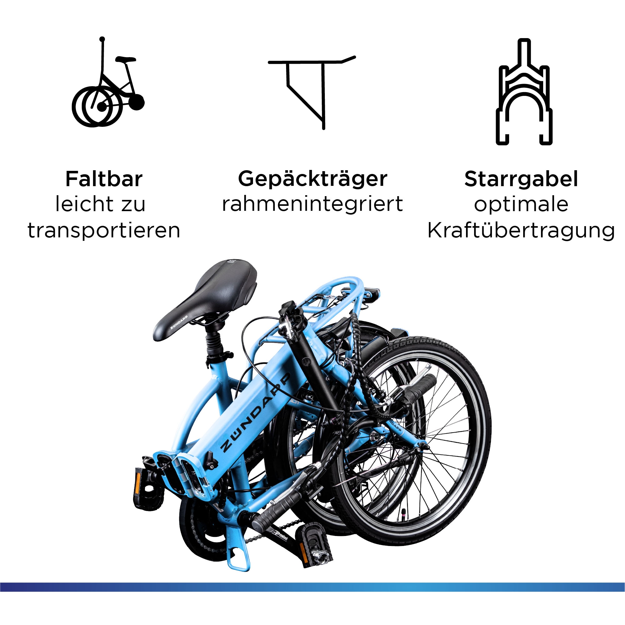 Zündapp E-Bike »Z101«, 6 Gang, Shimano, Tourney RD-TY300, Heckmotor 250 W, Pedelec, Elektrofahrrad für Damen u. Herren