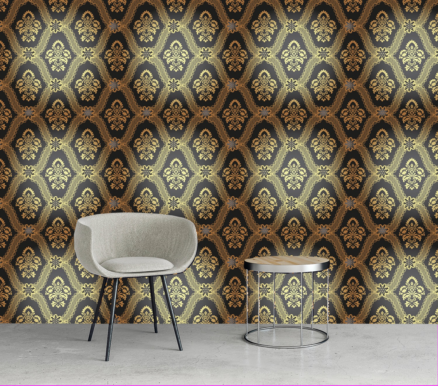 queence Vinyltapete »Ryan«, bedruckt-Barock-Antikoptik-Kunst, 90x250cm, selbstklebend, kinderleichte Anbringung, Sticker