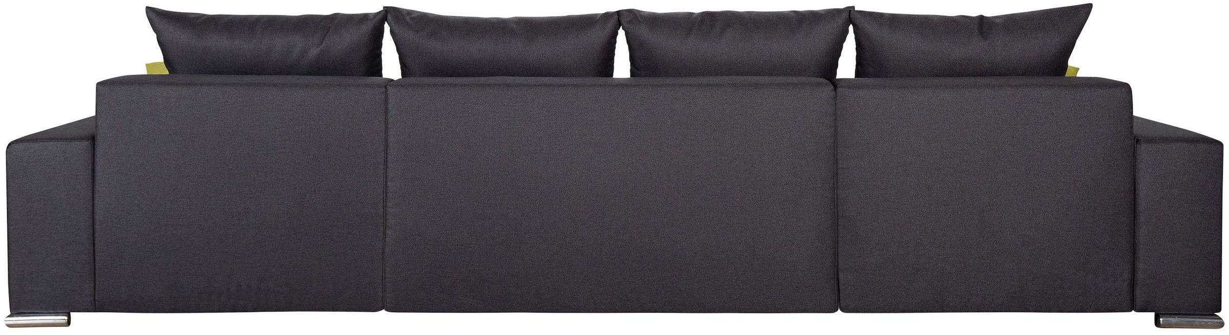COLLECTION AB Wohnlandschaft »XL-Josy U-Form, Breite 313 cm, Flachgewebe, Struktur, Kunstleder«, inkl. Bettfunktion, Bettkasten, mit 4 gleich großen Rückenkissen