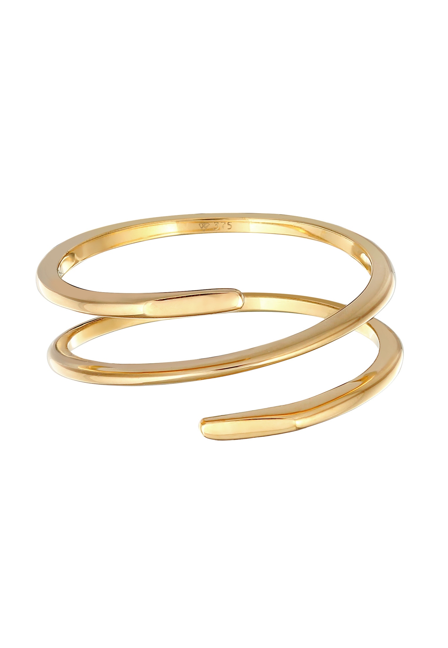 Elli Premium Fingerring »Ring Wickelring Twist Fein 375 Gelbgold«