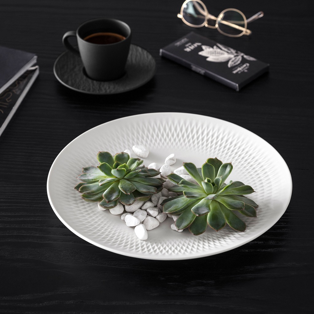 Villeroy & Boch Schale »Centerpiece Manufacture Collier Blanc ø 31,9 cm weiß«