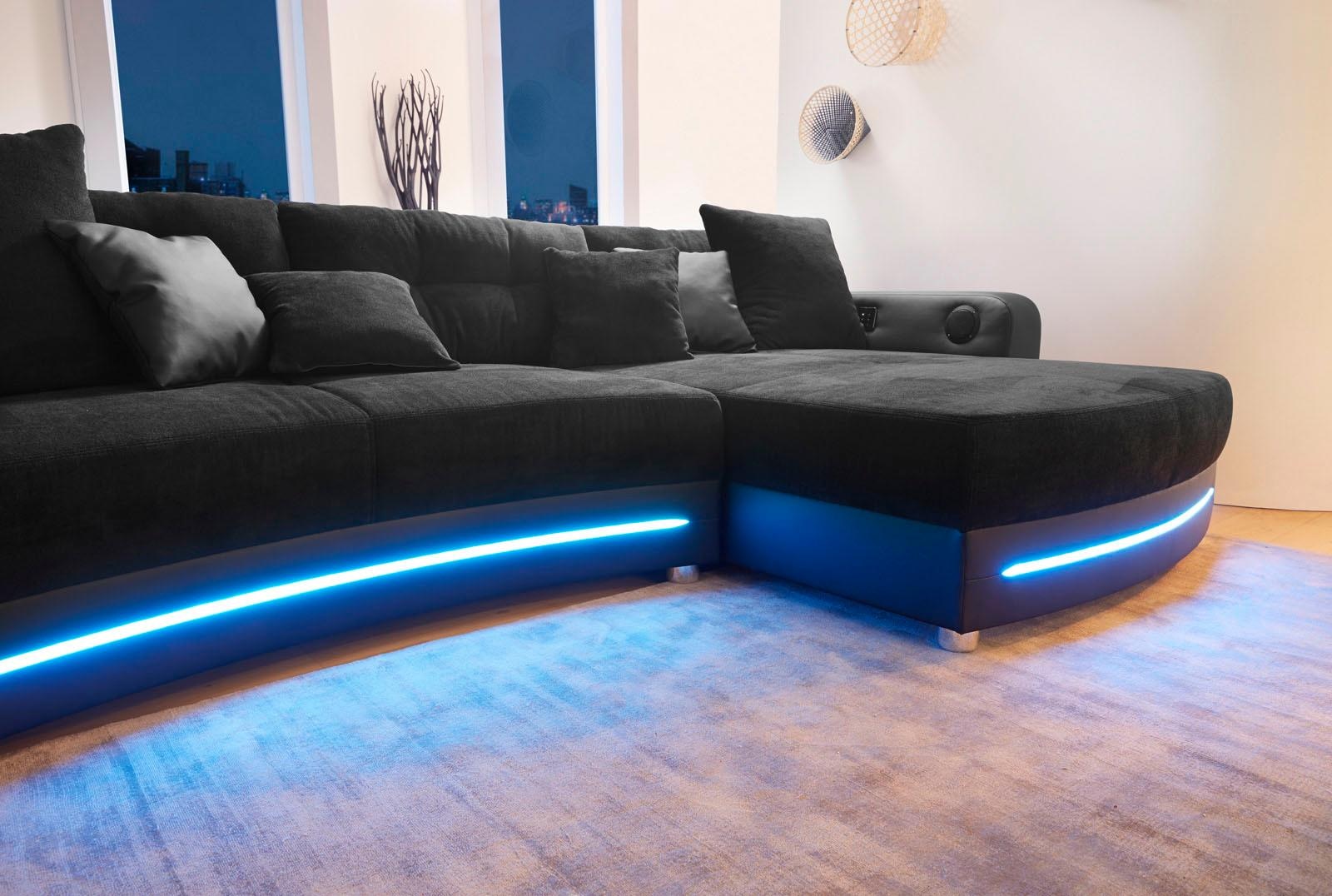 Jockenhöfer Gruppe Ecksofa Laredo, inklusive RGB-LED-Beleuchtung und Bluetooth-Soundsystem