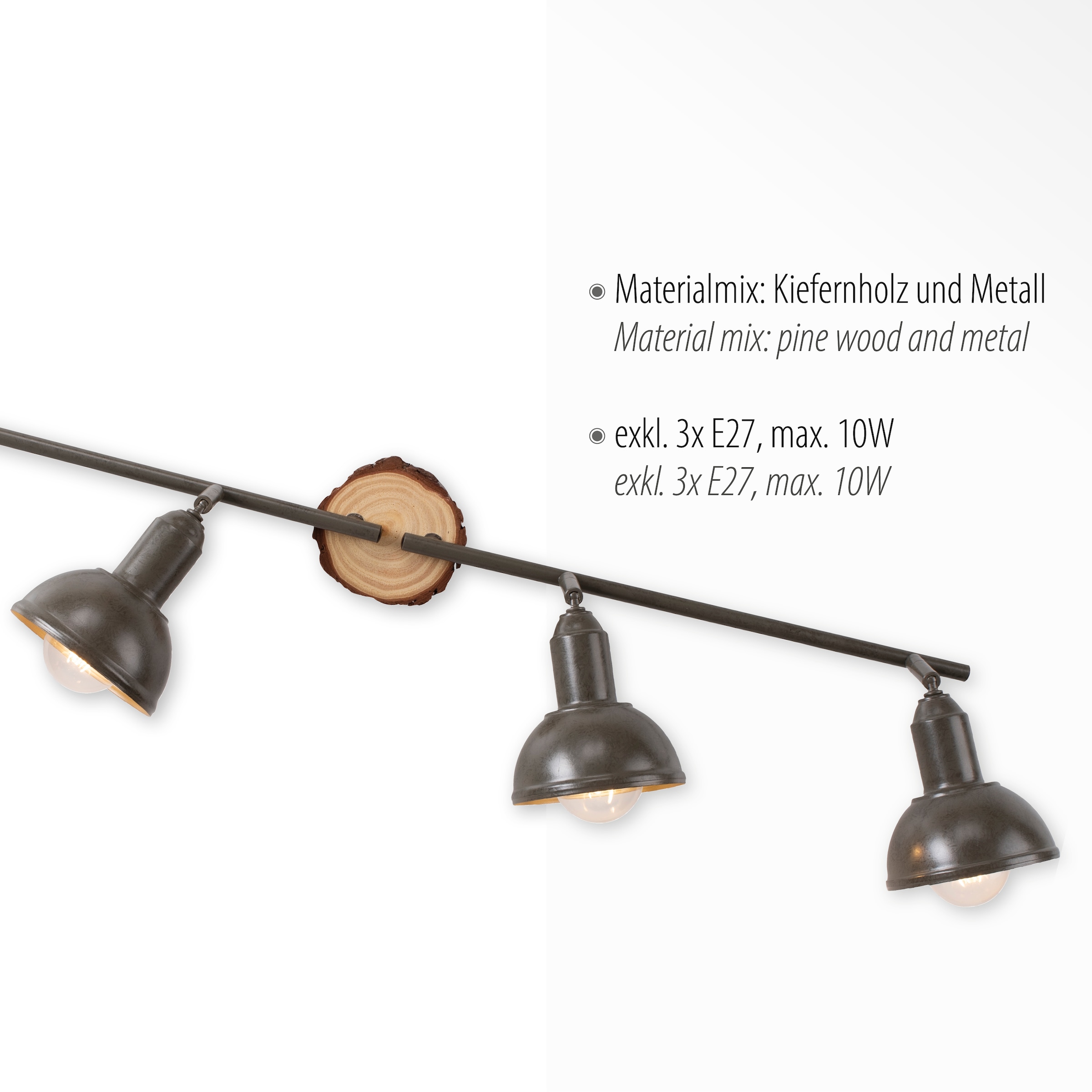 JUST LIGHT Deckenleuchte »SWAMP« E27 1 Stk. ExklusiveE27 ,