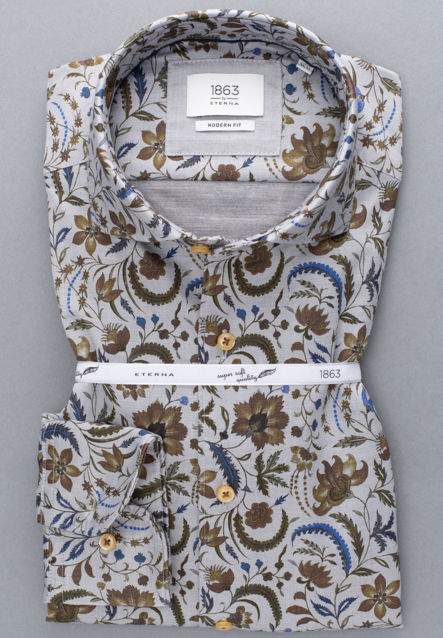 Eterna Langarmhemd »MODERN FIT« EASY IRON (bügelleicht)