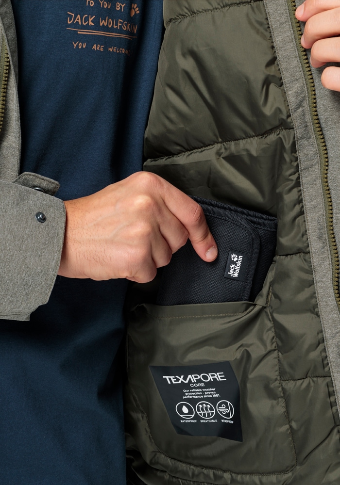 Jack Wolfskin Winterjacke »SNOWY PARK JKT M«, mit Kapuze