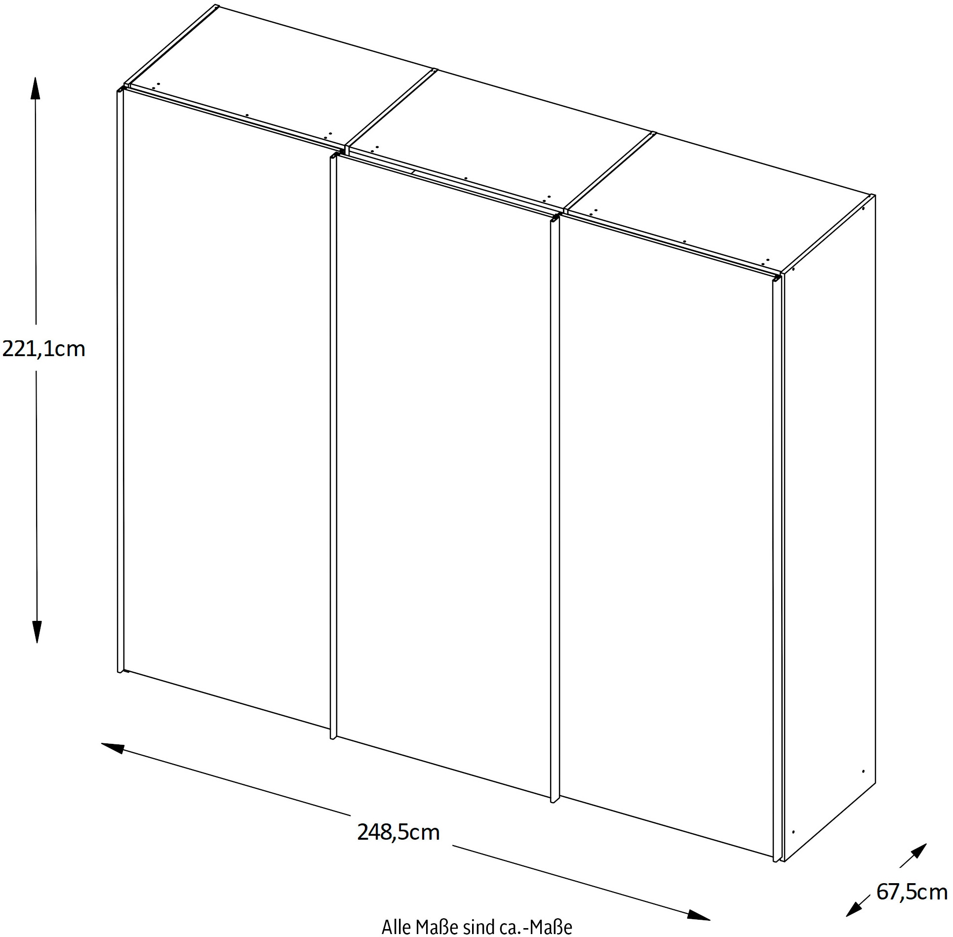 STAUD Schwebetürenschrank »Sinfonie Plus, edles Design in hochwertiger Qualität, Made in Germany« Mit vier verschiedenen Ausstattungsvarianten