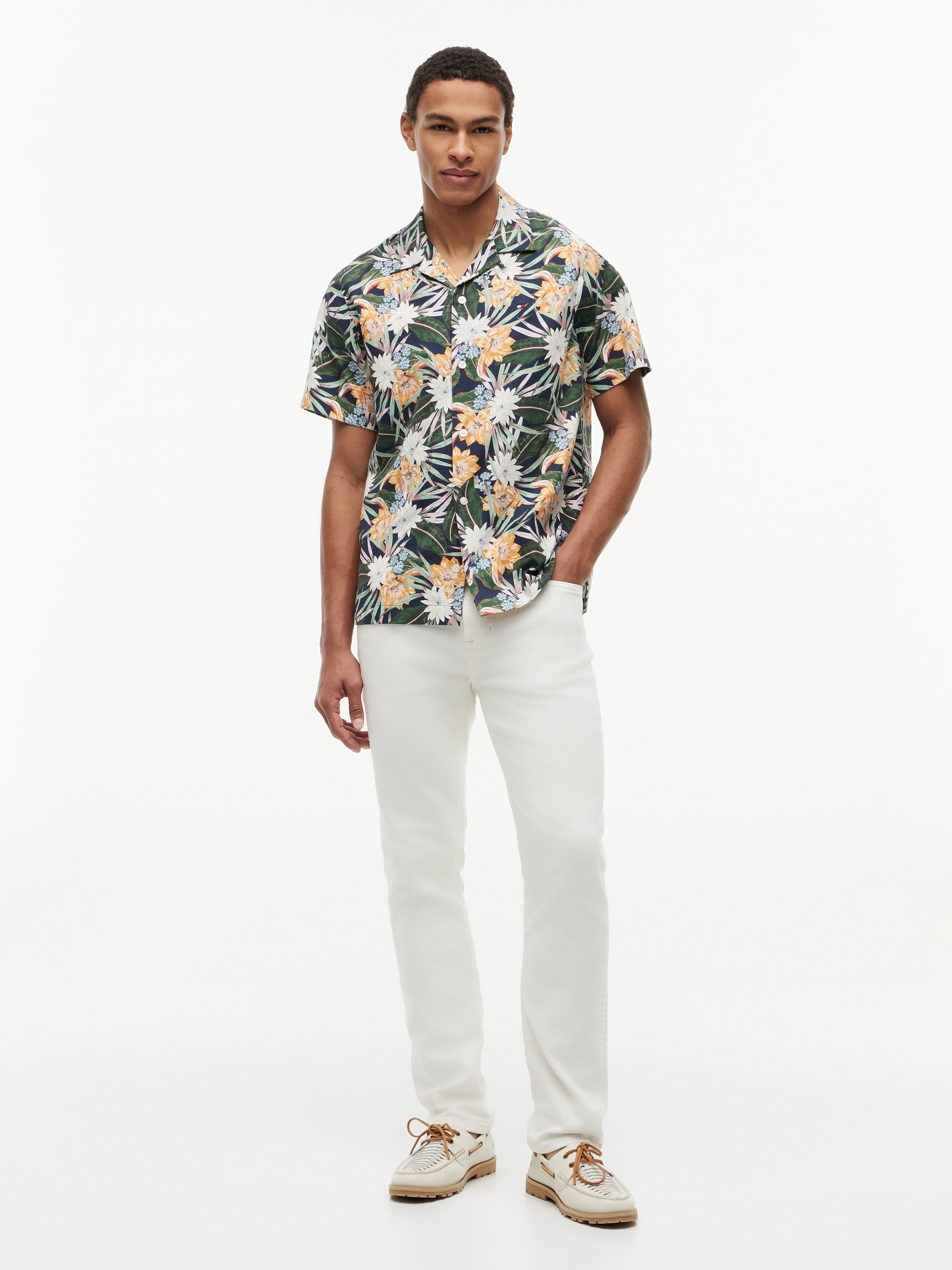 Tommy Hilfiger Kurzarmhemd »CO LYOCELL FLORAL SS SHIRT« mit Allover-Print, Regular Fit